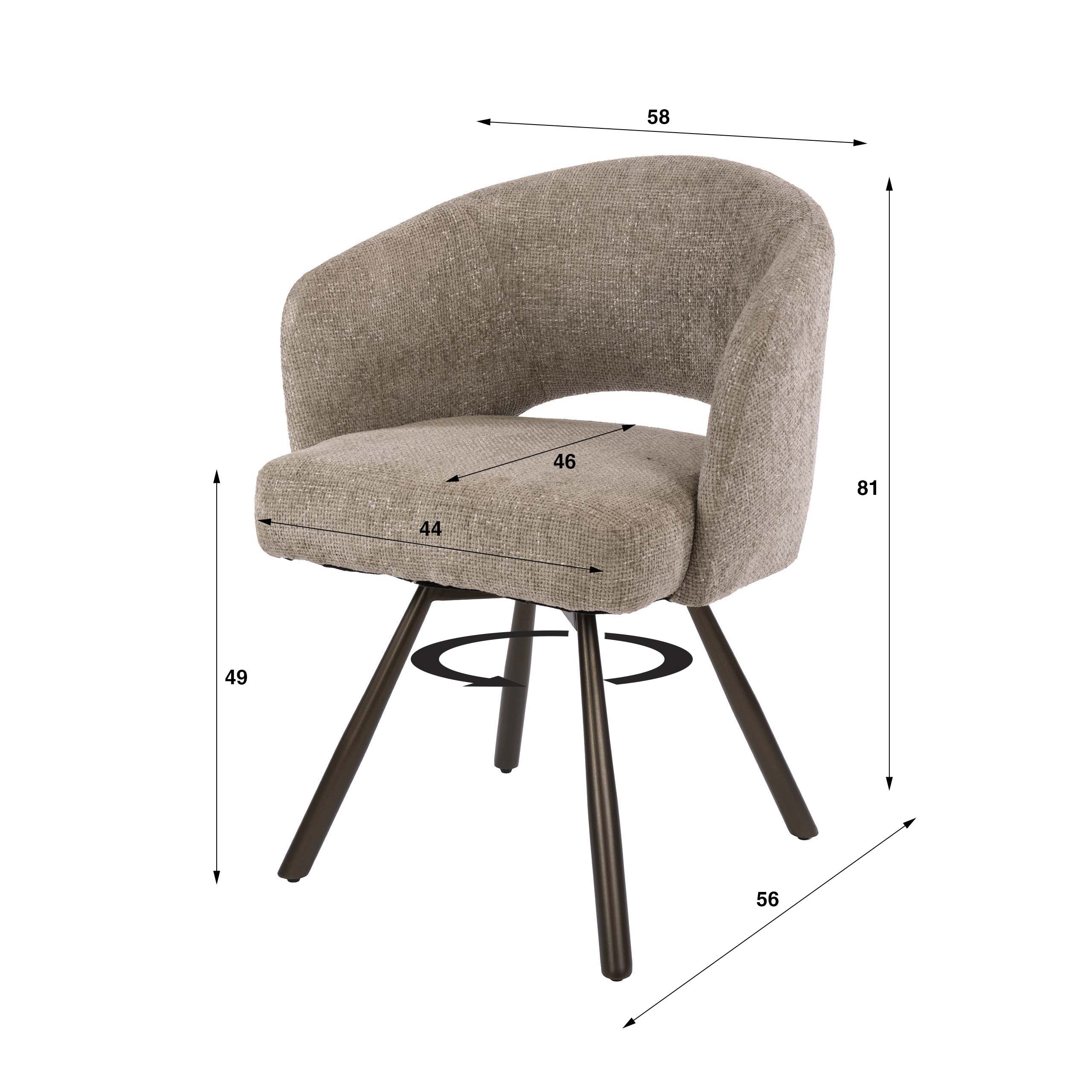 Armstoel Salon Cross draaibaar VPE2 - Afbeelding 20