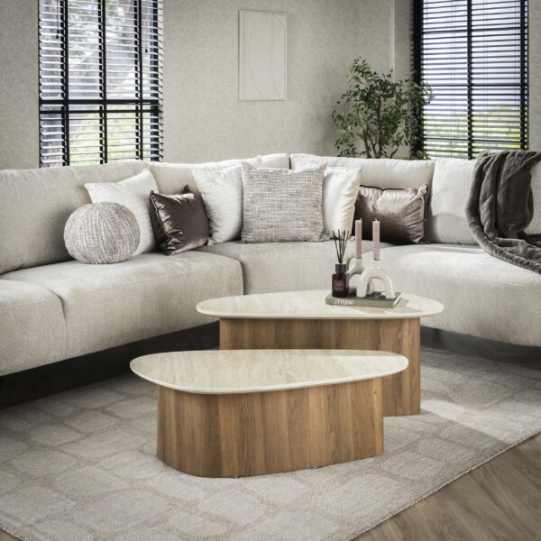Salontafel Romano driehoekig set/2