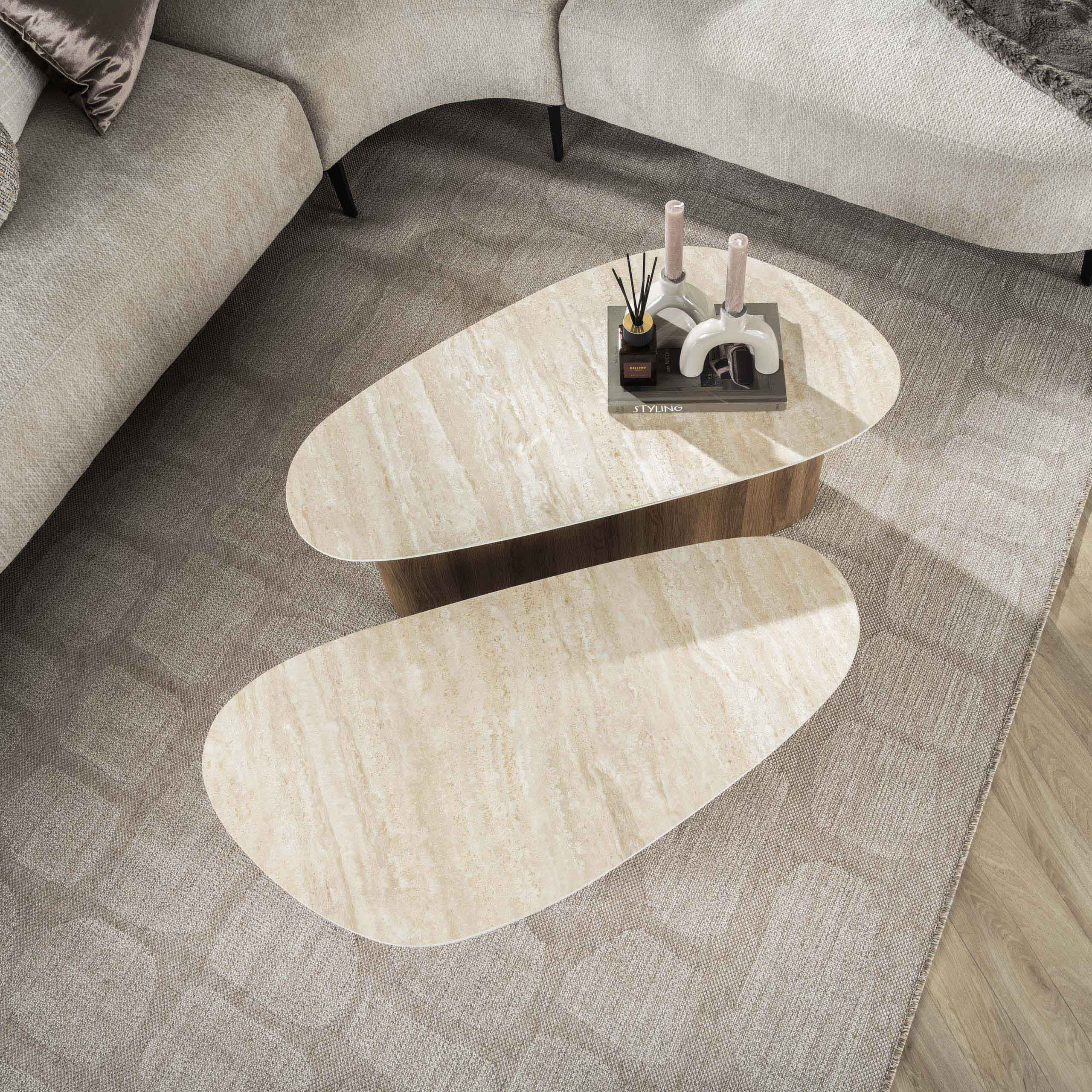 Salontafel Romano driehoekig set/2 - Afbeelding 2