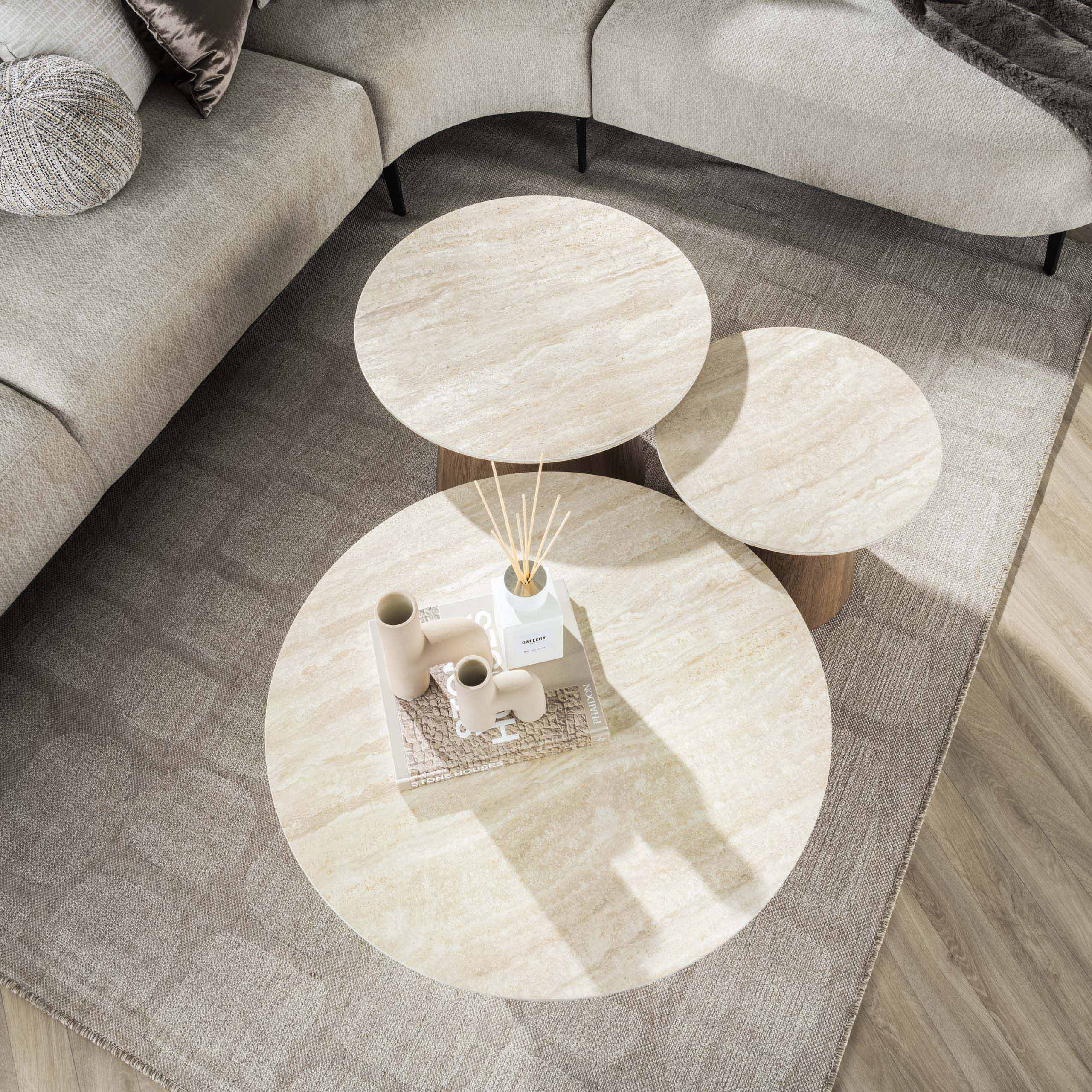Salontafel Romano rond set/3 - Afbeelding 2
