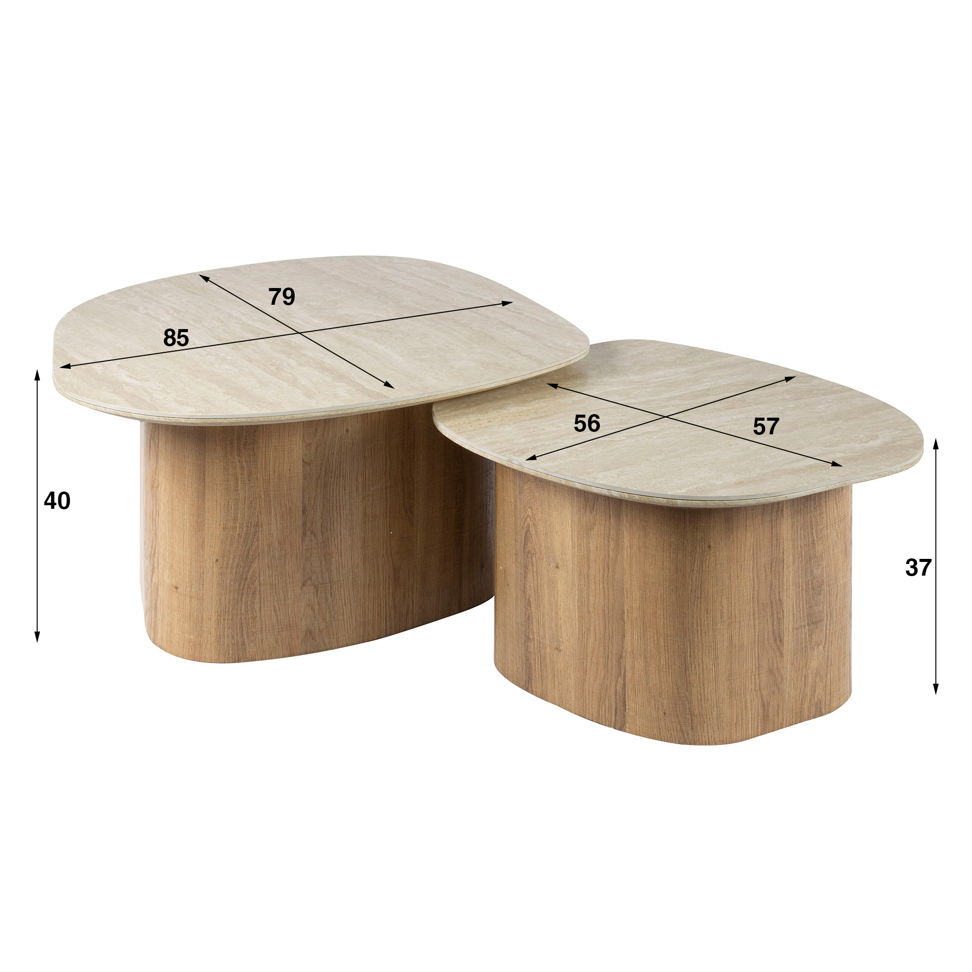 Salontafel Romano kiezel set/2 - Afbeelding 5