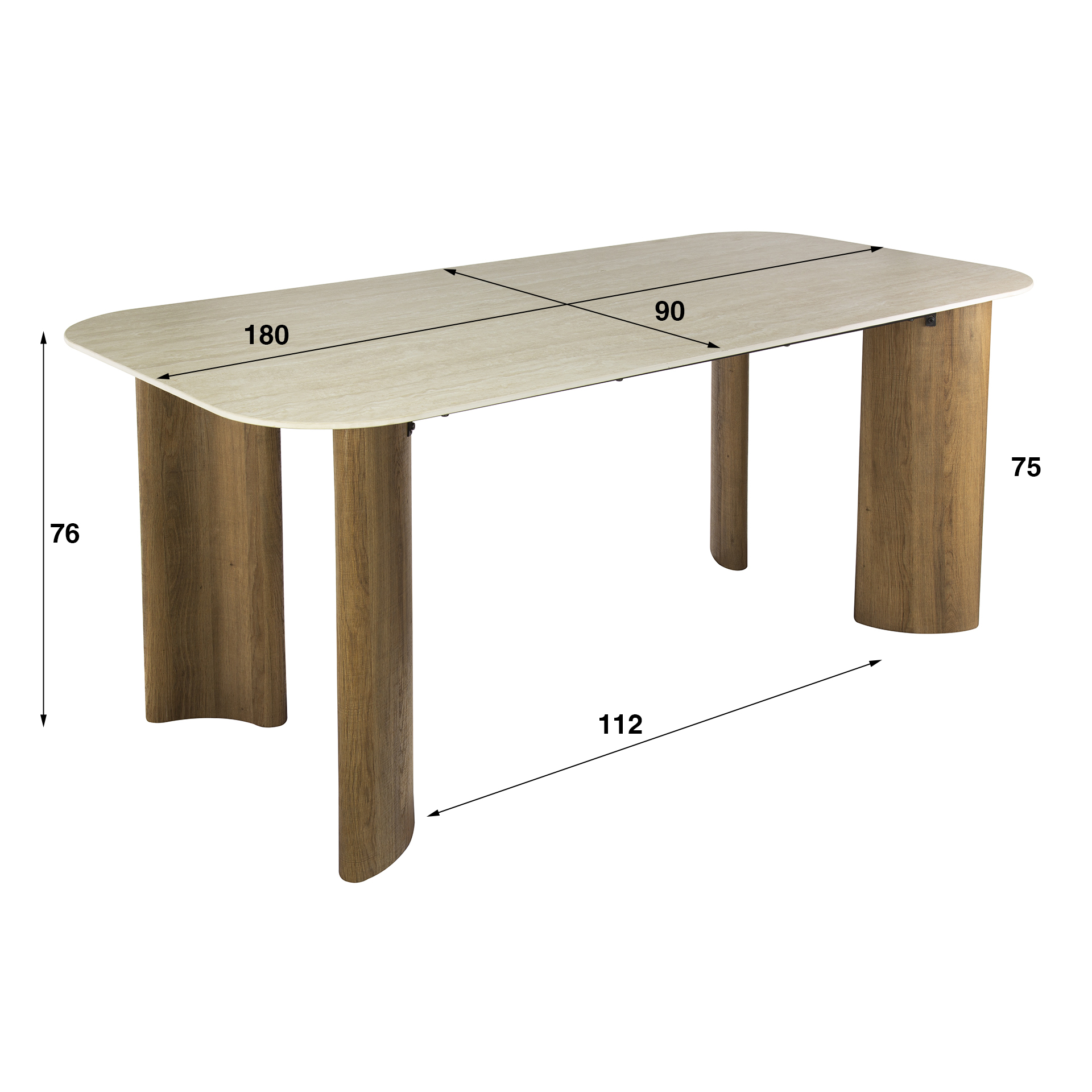 Eettafel Romano Curvo 180 - Afbeelding 7