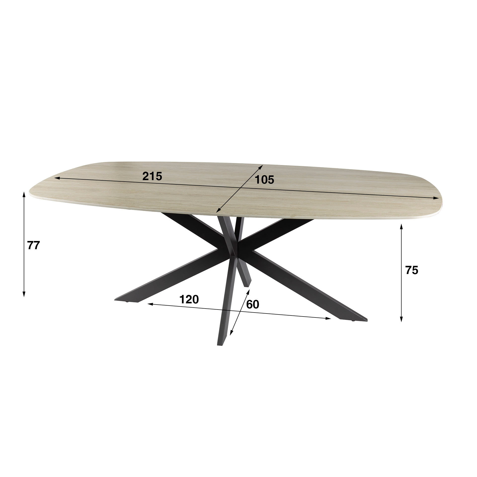Eettafel Romano Cross 215 - Afbeelding 10
