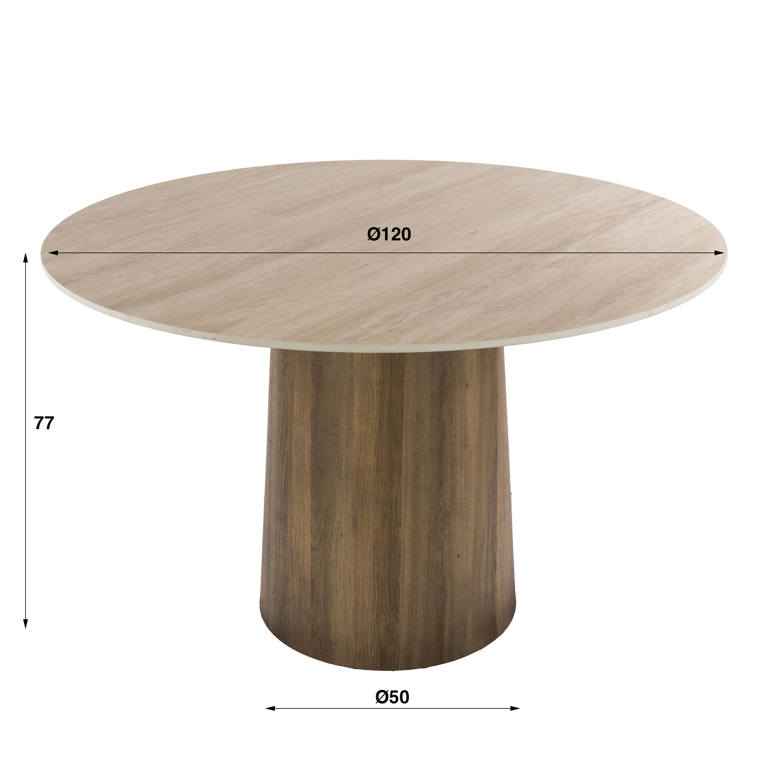 Eettafel Romano Centro Ø120 - Afbeelding 5