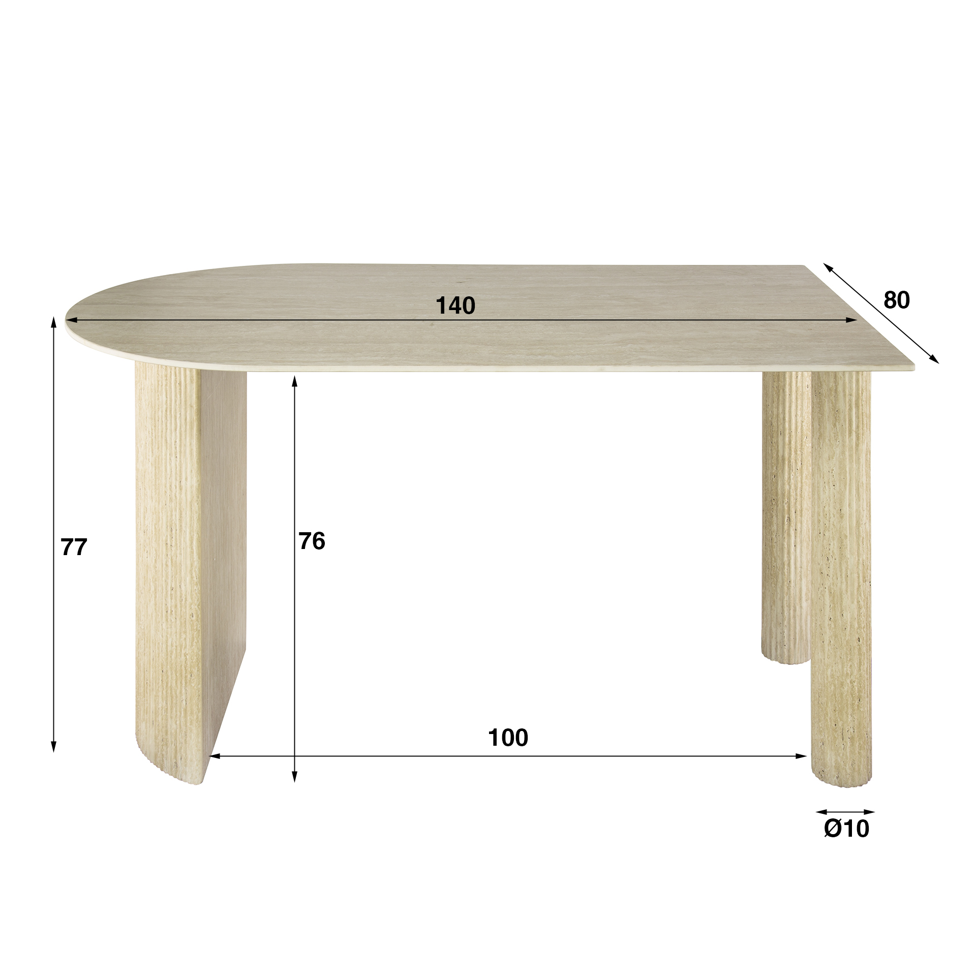 Eettafel Romano Arch 1-side 140 - Afbeelding 4