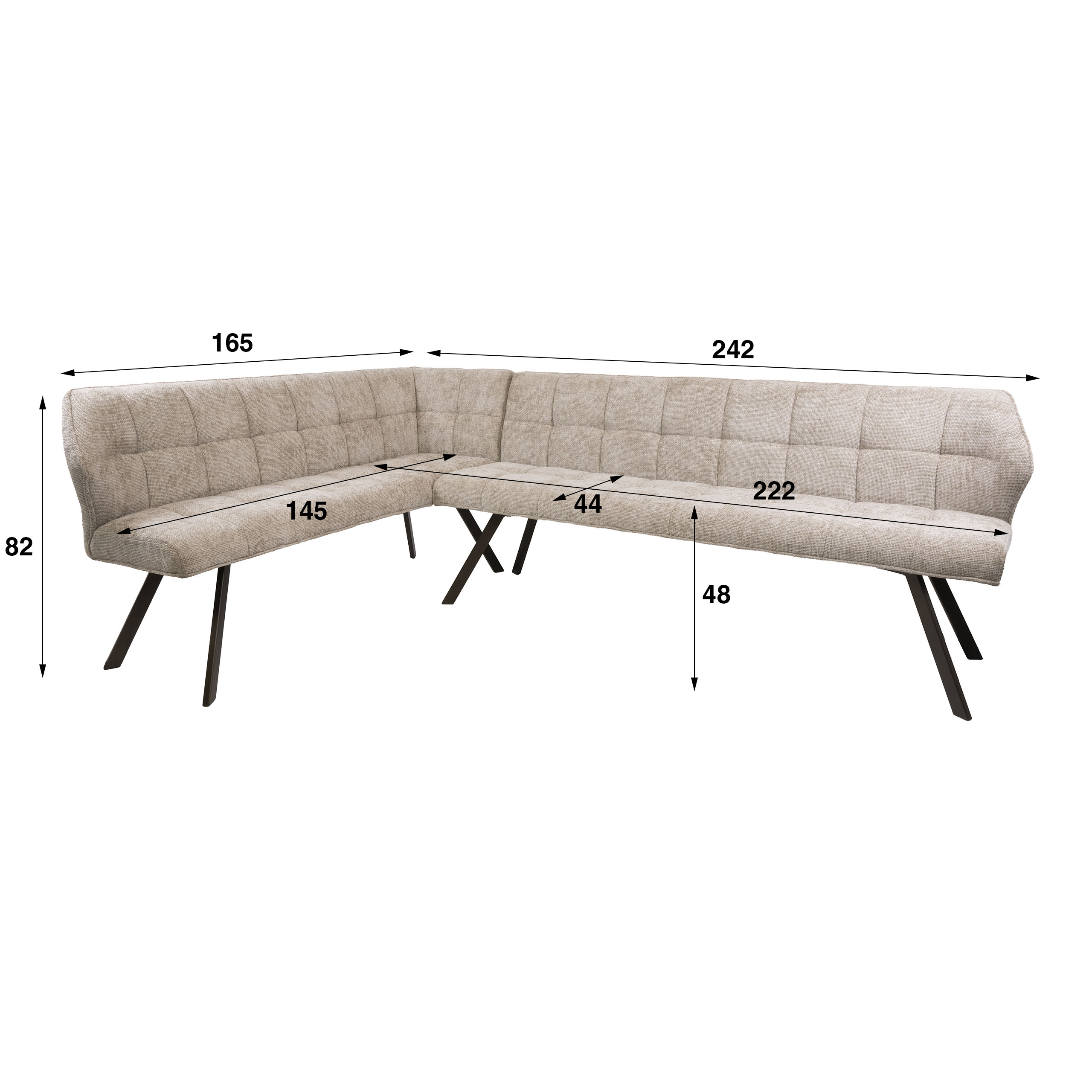Hoekbank Raster L - Afbeelding 6