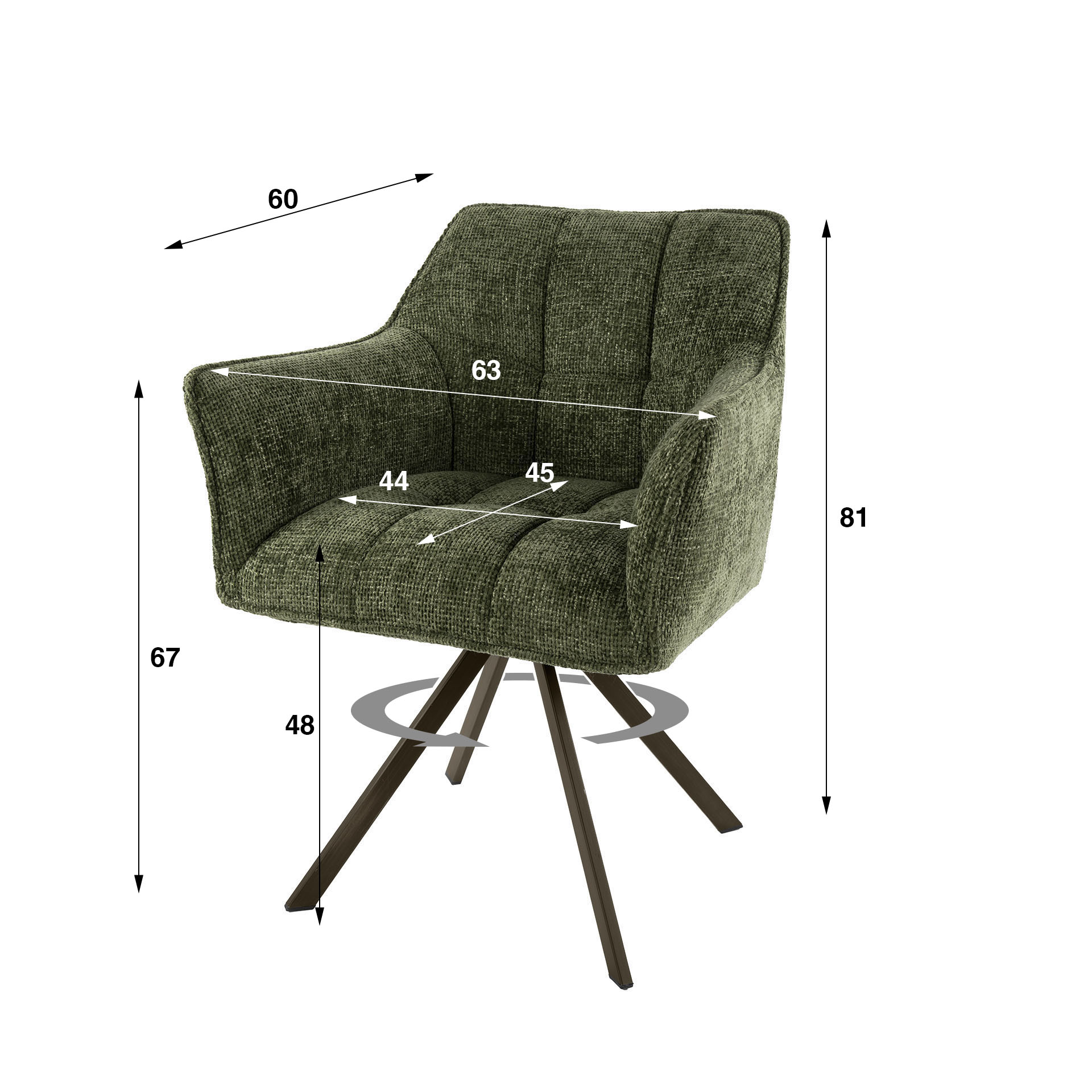 Armstoel Raster draaibaar VPE2 - Afbeelding 107