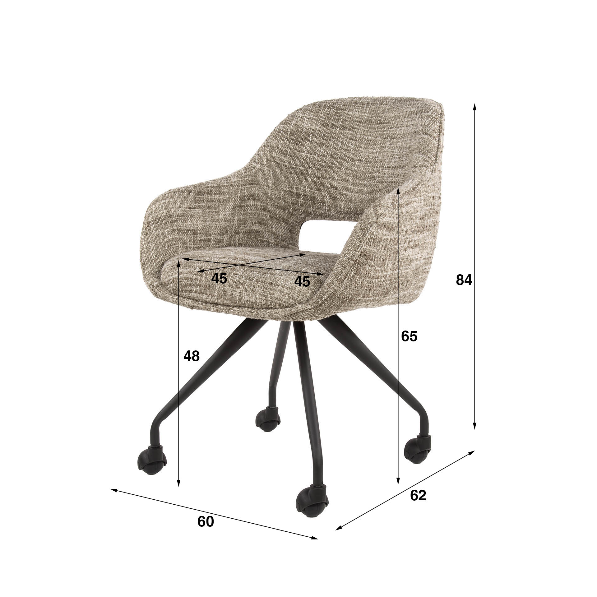 Armstoel Spring wieltjes VPE2 - Afbeelding 9