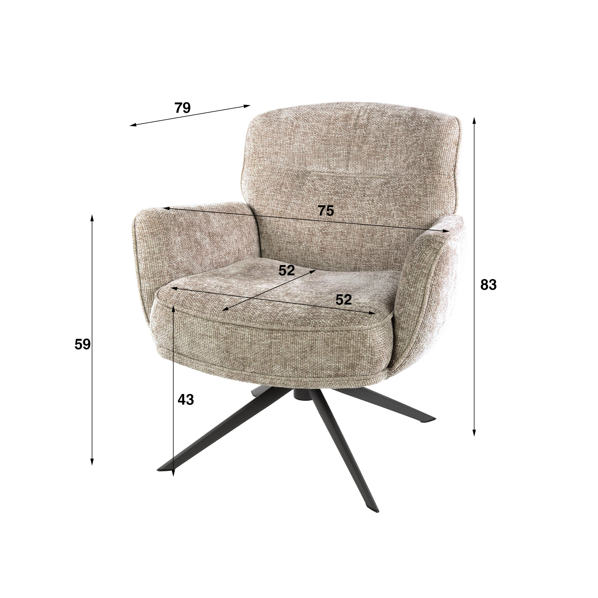 Fauteuil Forza draaibaar - Afbeelding 7