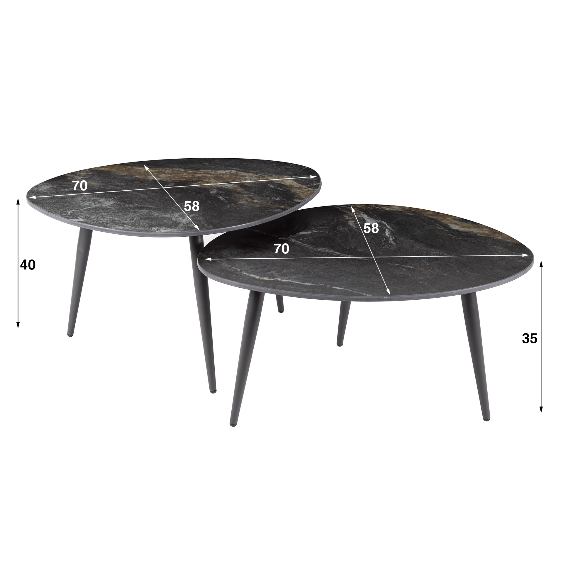 Salontafel Fossil organisch set/2 - Afbeelding 5