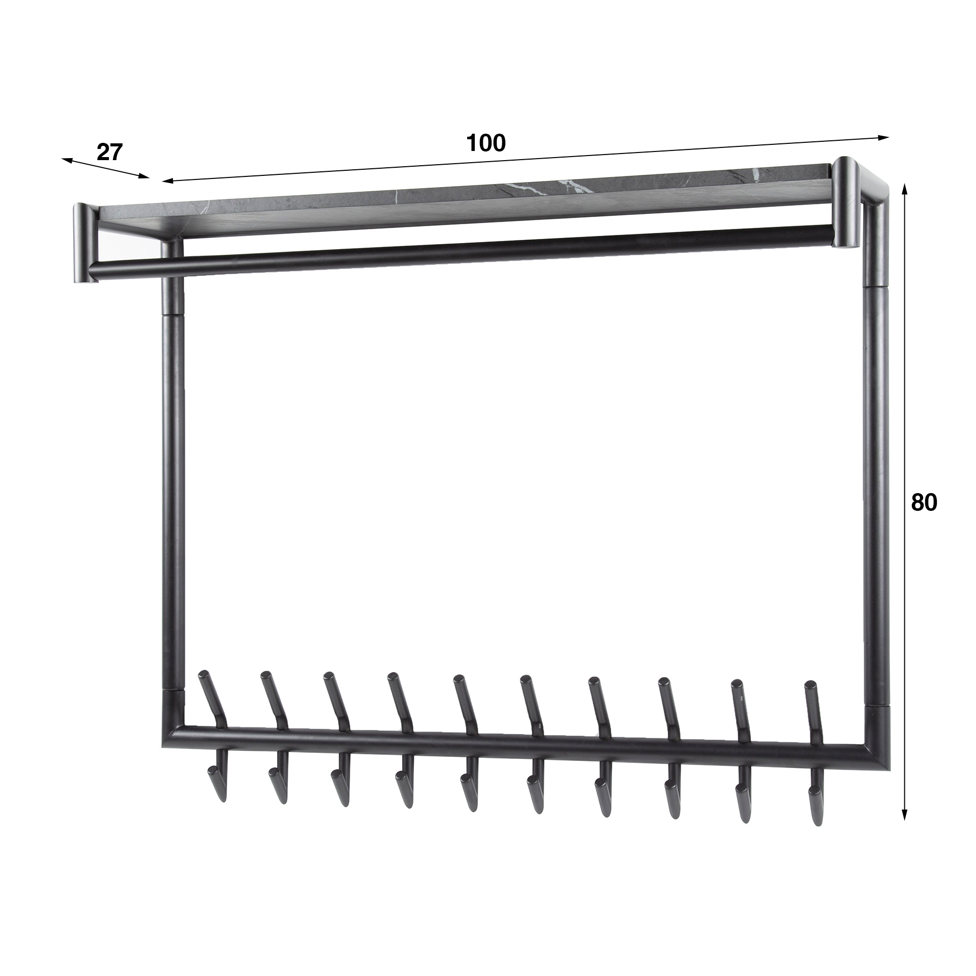 Kapstok Tenaro hoog 2x10H - Afbeelding 4