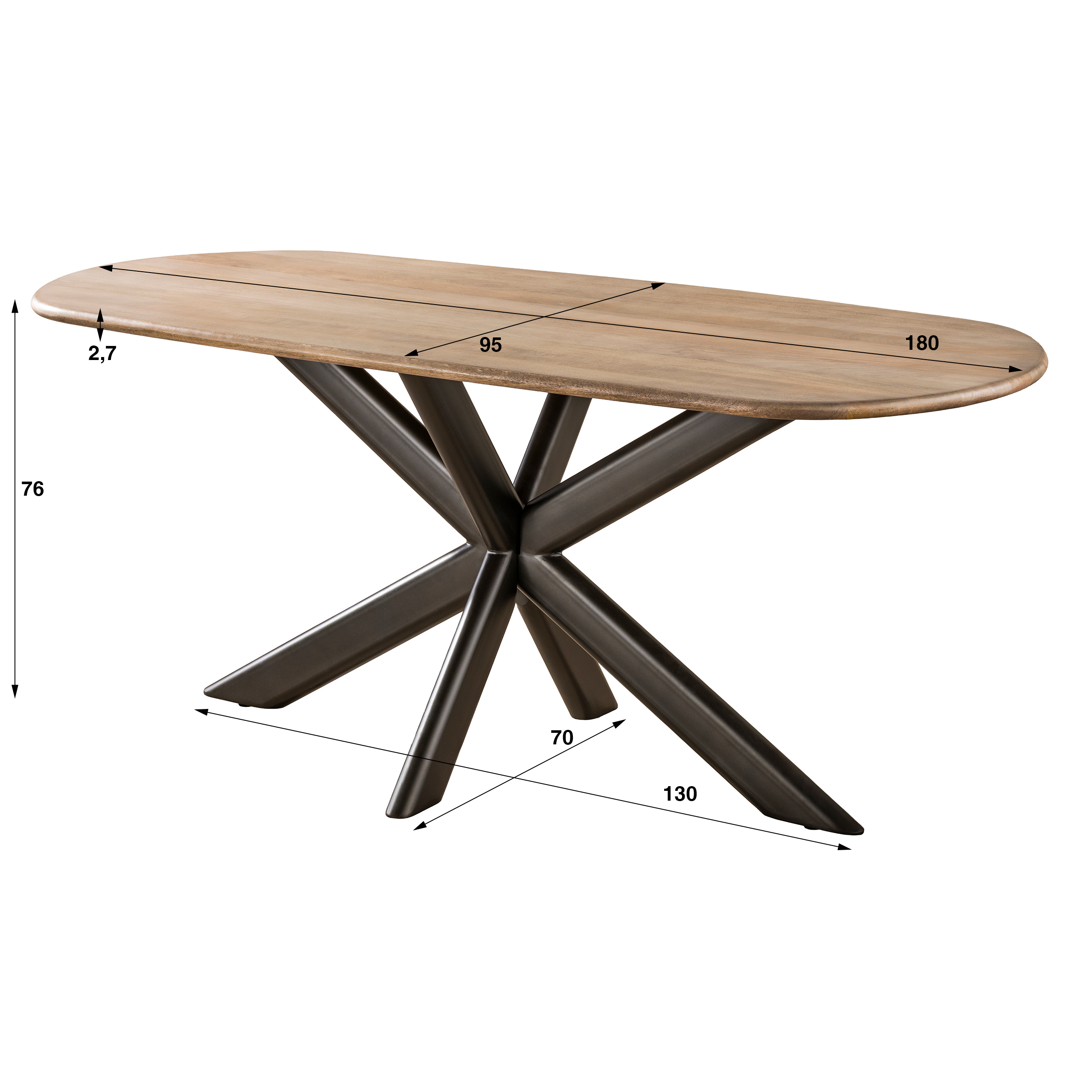 Eettafel Cliff 180 - Afbeelding 8
