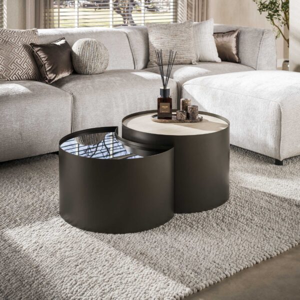 Salontafel Metal half moon set/2
