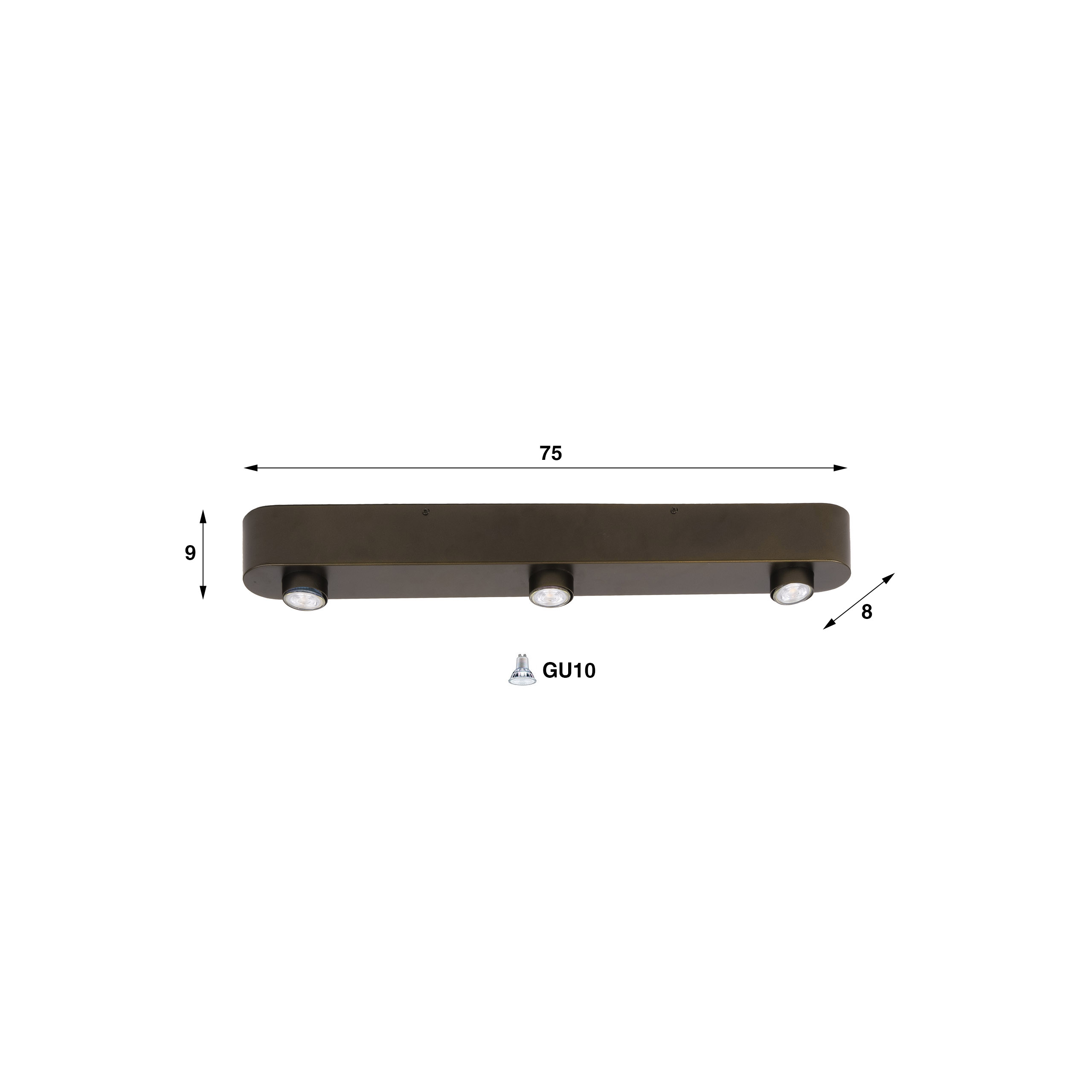 Plafondlamp Bar 3L - Afbeelding 3