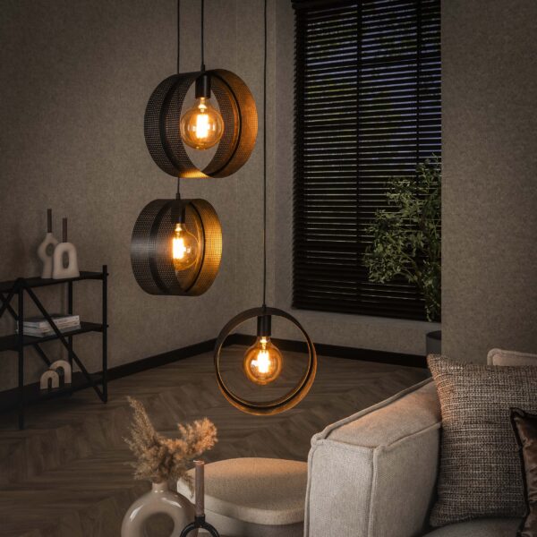 7003_76_1 Hanglamp Ring mesh 3L