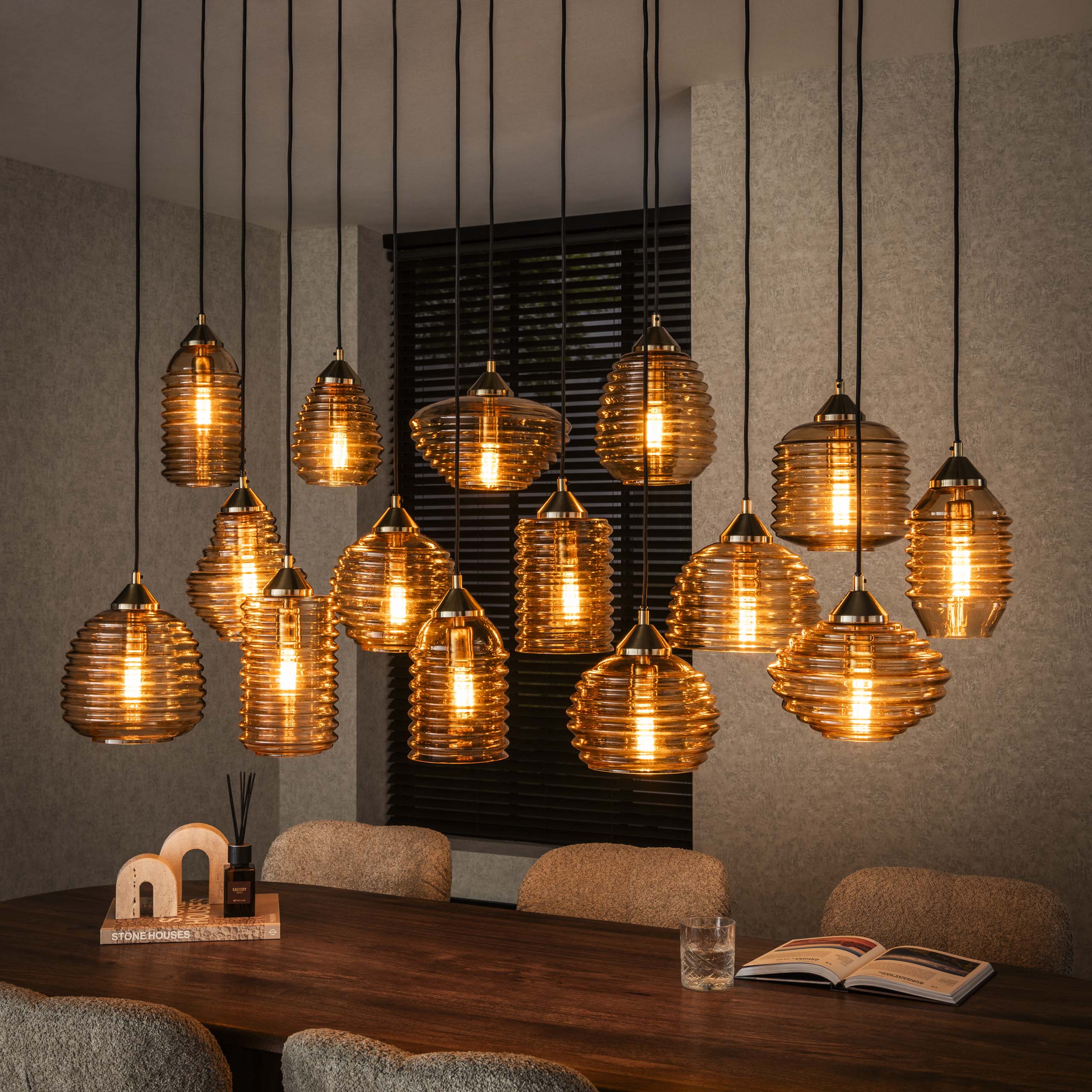 Hanglamp Rib Glass 5+5+5L - Afbeelding 3
