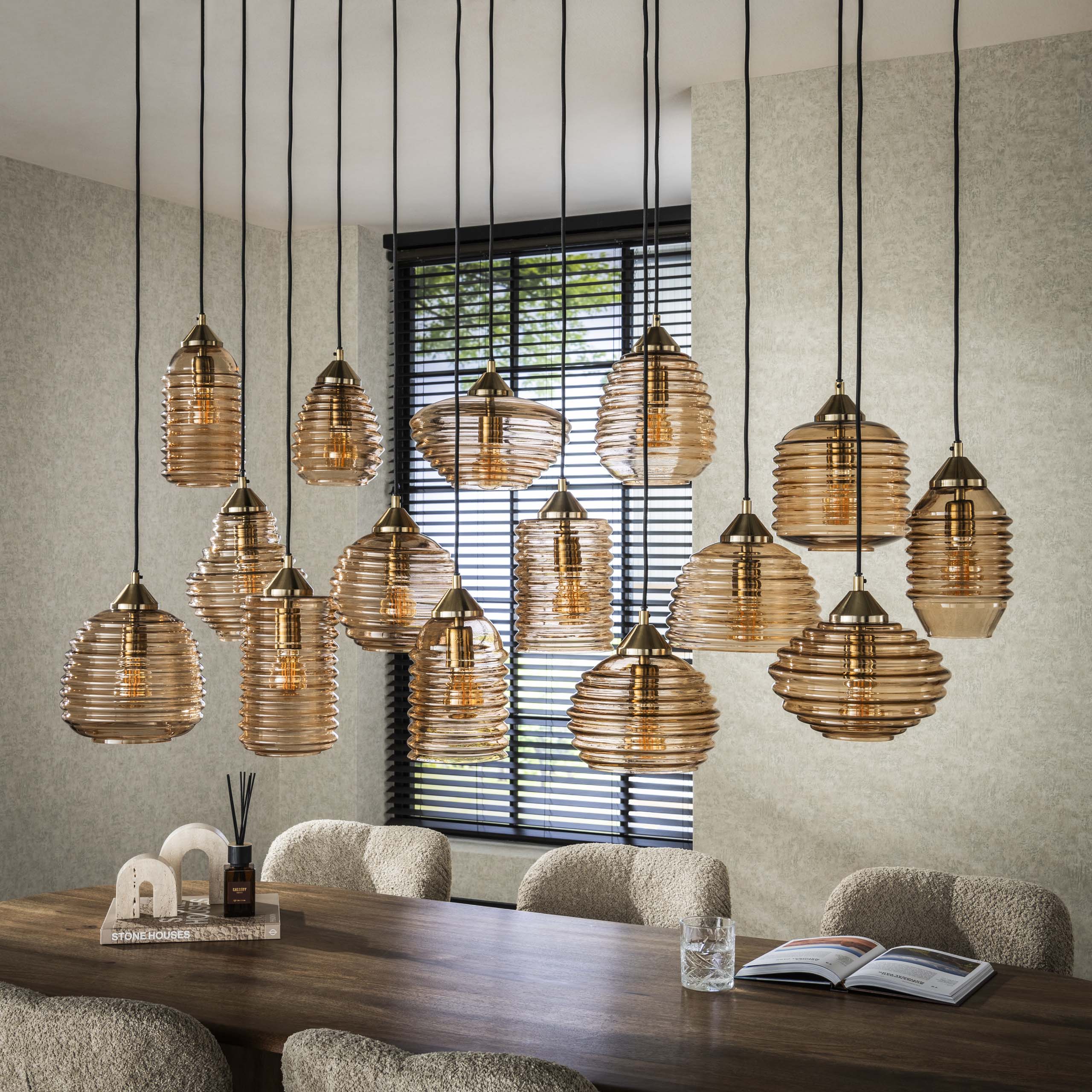 Hanglamp Rib Glass 5+5+5L - Afbeelding 4