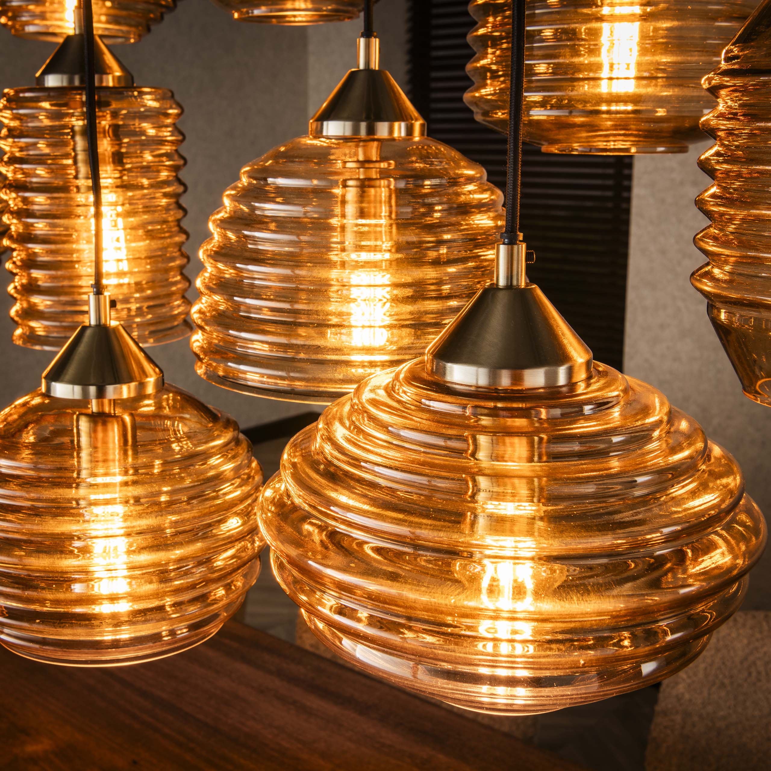 Hanglamp Rib Glass 5+5+5L - Afbeelding 5