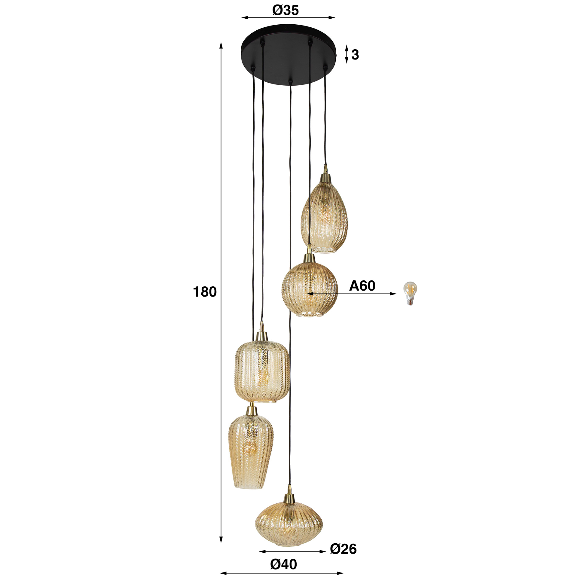 Hanglamp V-Shape 5L - Afbeelding 5