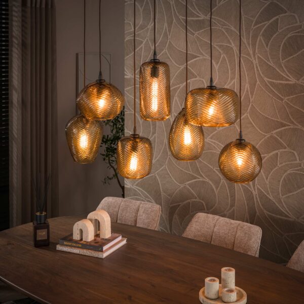 Hanglamp Chevron 4+3L