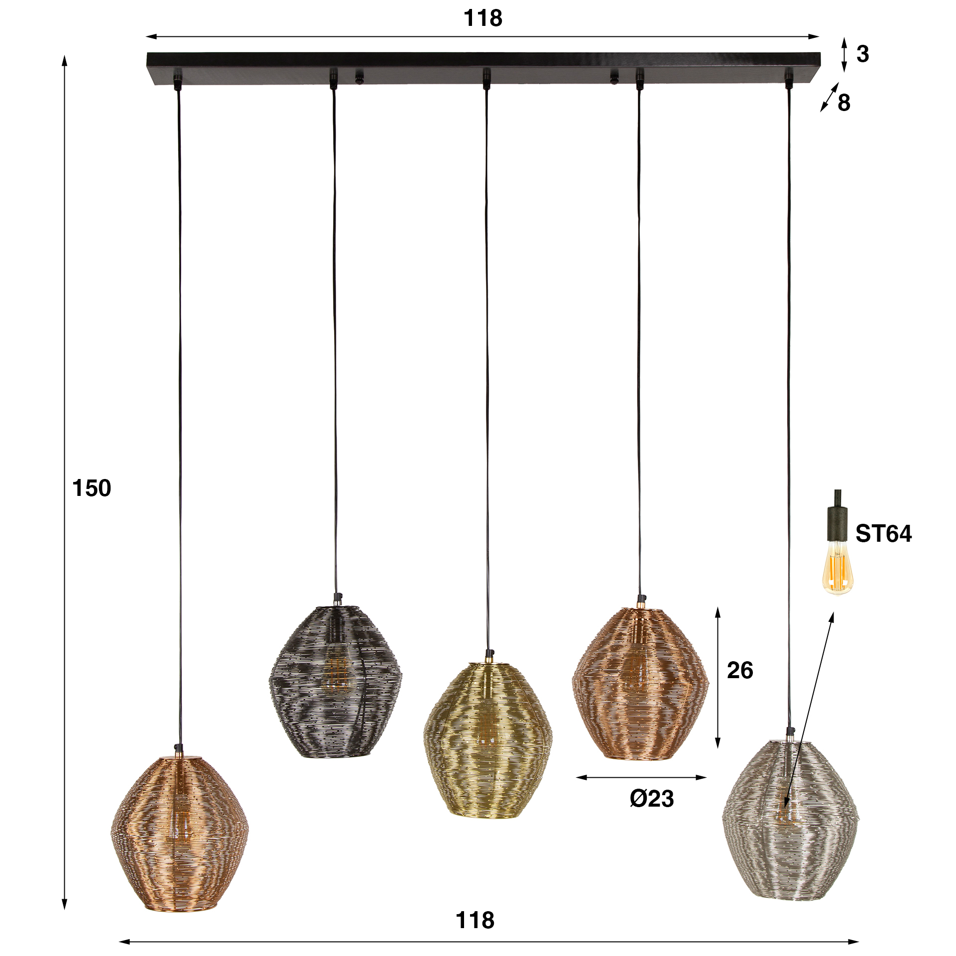 Hanglamp Web 5L - Afbeelding 6