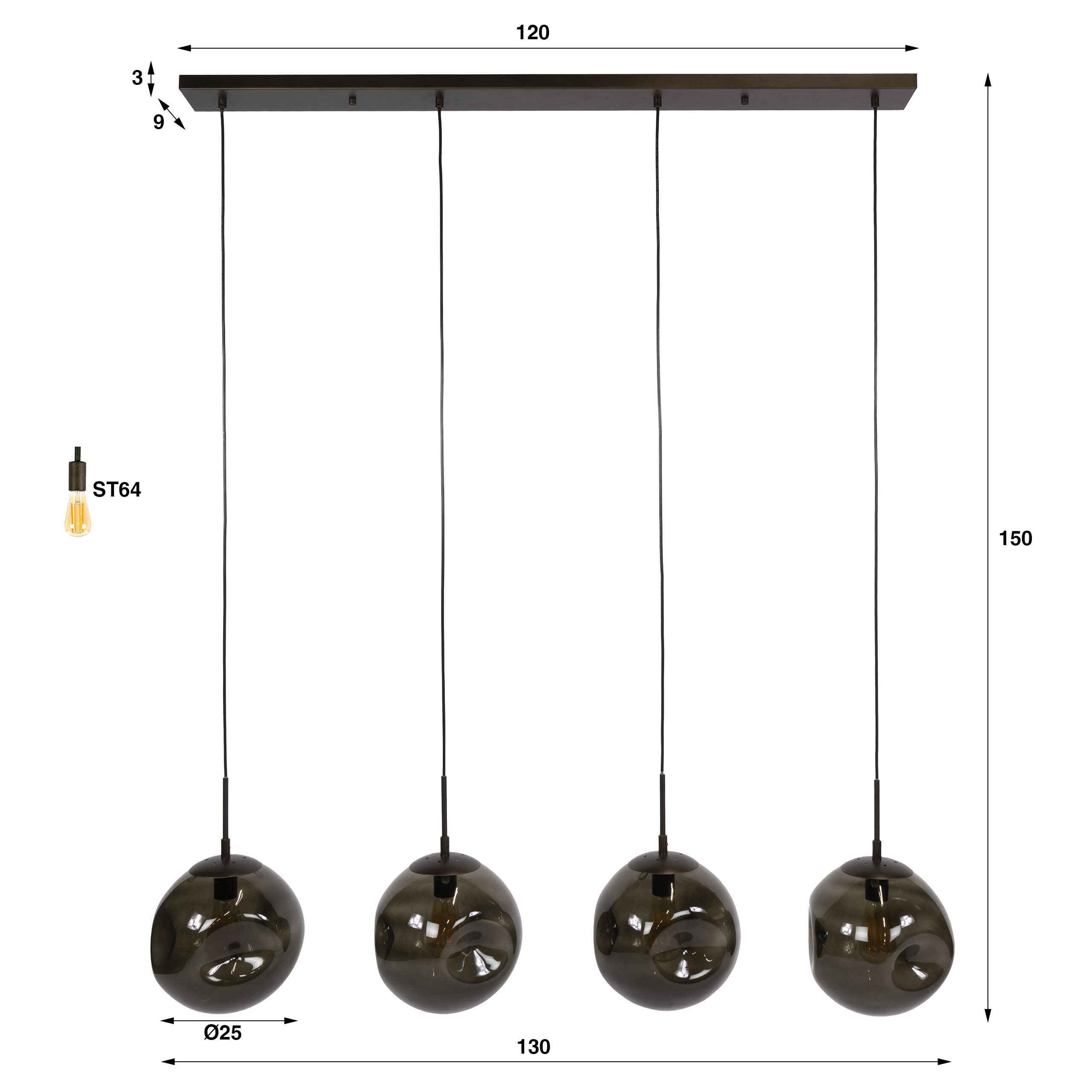 Hanglamp Stellar 4L - Afbeelding 12