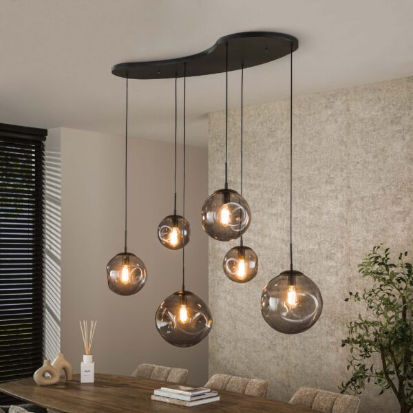Hanglamp Stellar Black 6L