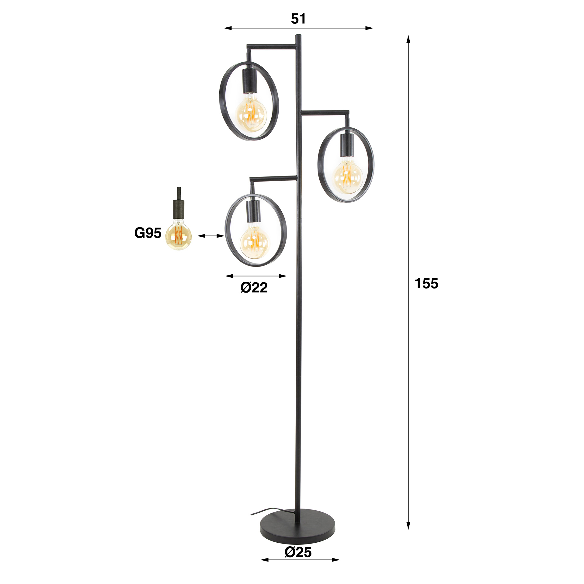 Vloerlamp Ring 3L - Afbeelding 4