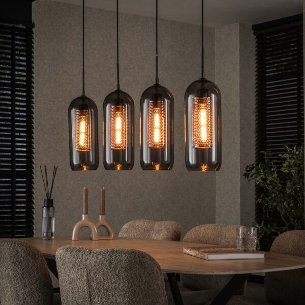 Hanglamp Smoke Mesh 4L