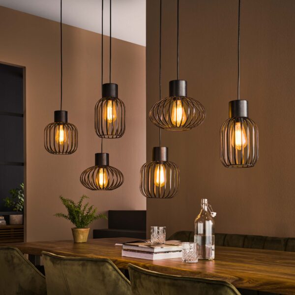 7835_76_1 Hanglamp Mix Metal 3+3L