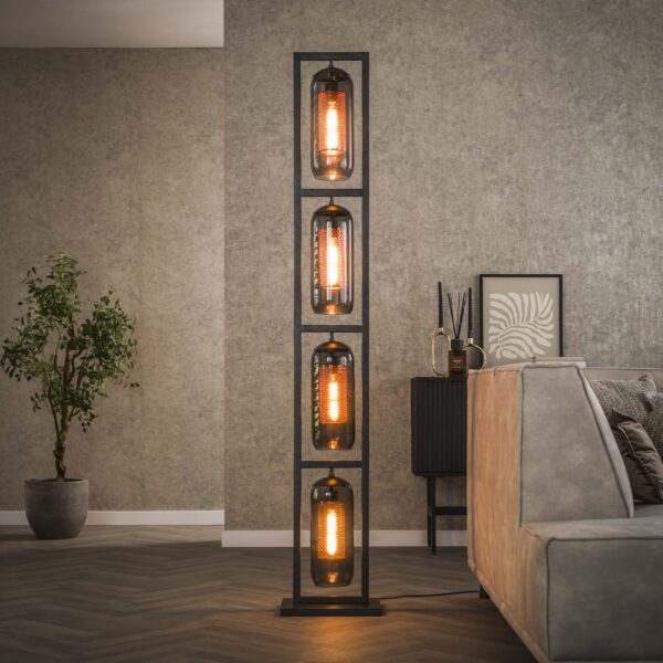 7838_77_1 Vloerlamp Smoke Mesh 4L