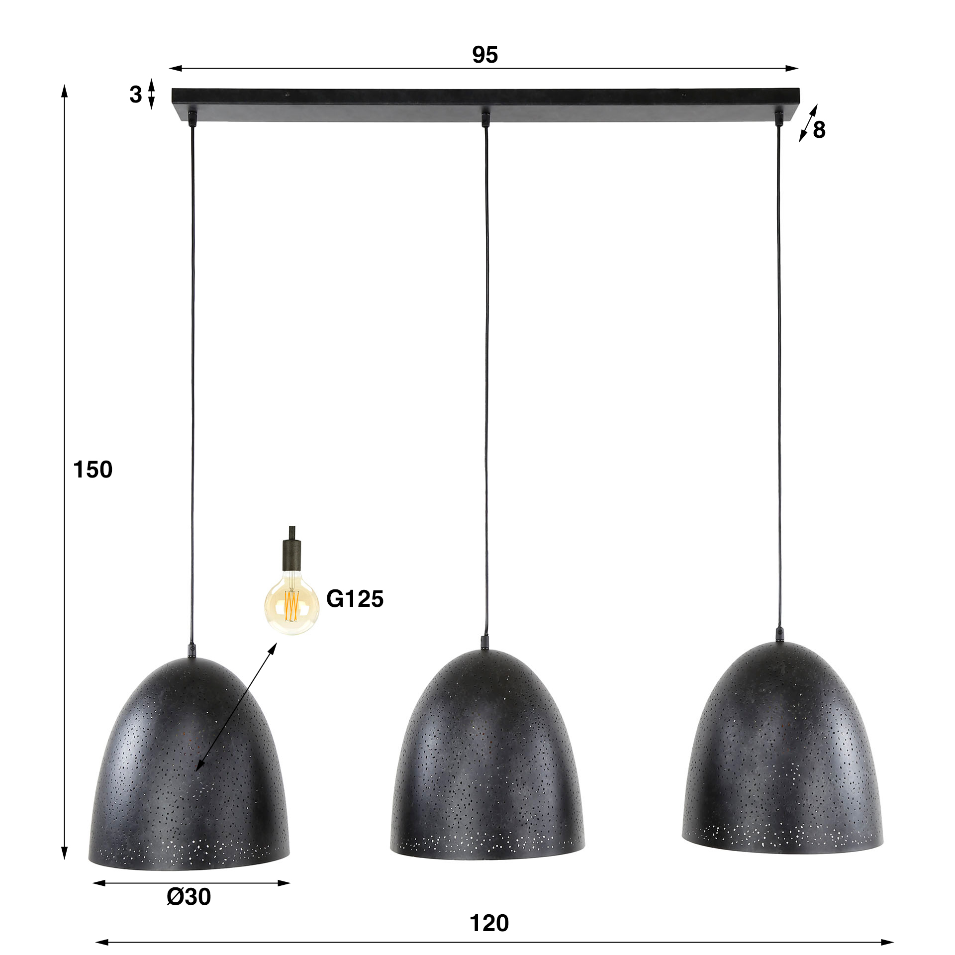 Hanglamp Kosmos 3L - Afbeelding 5