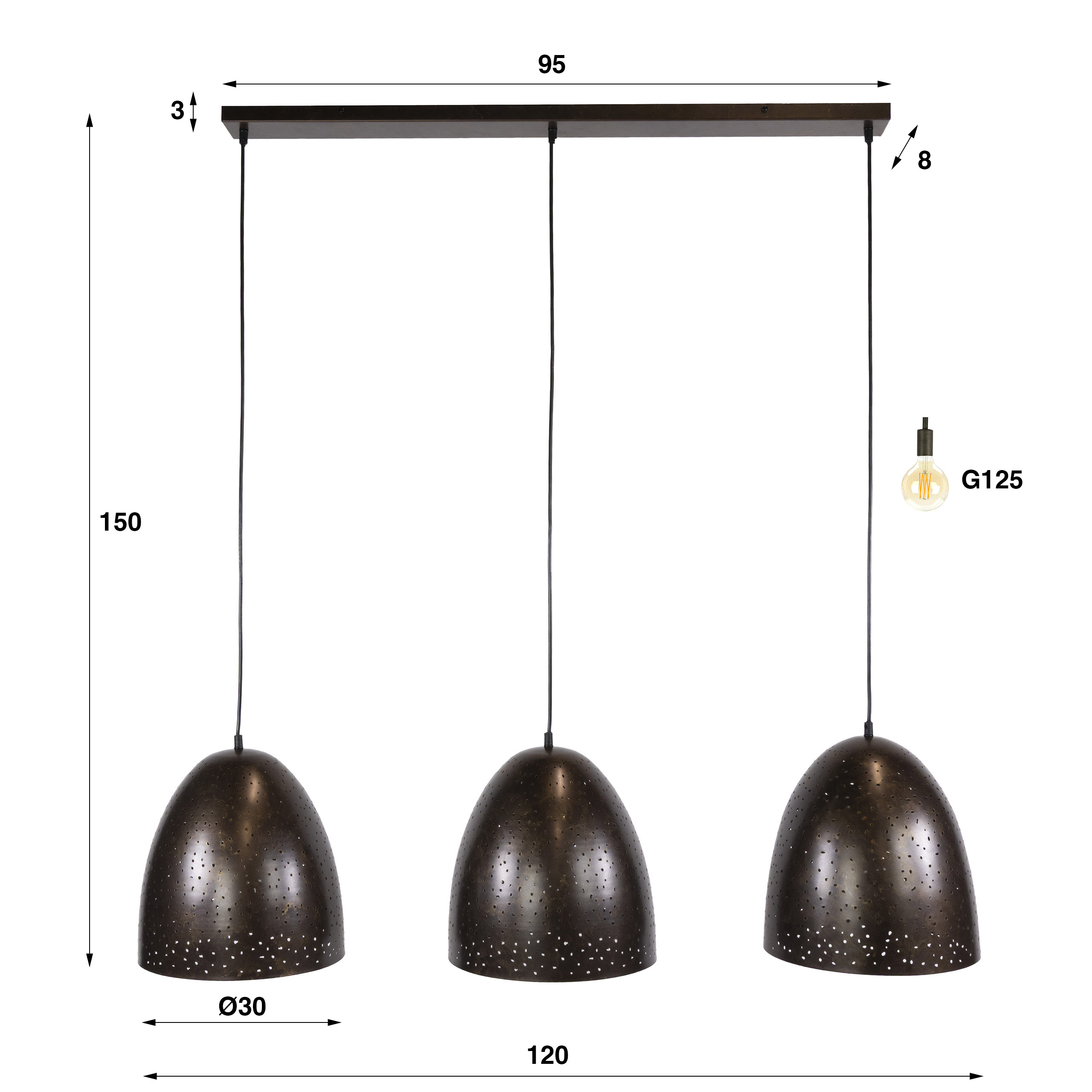 Hanglamp Kosmos 3L - Afbeelding 10