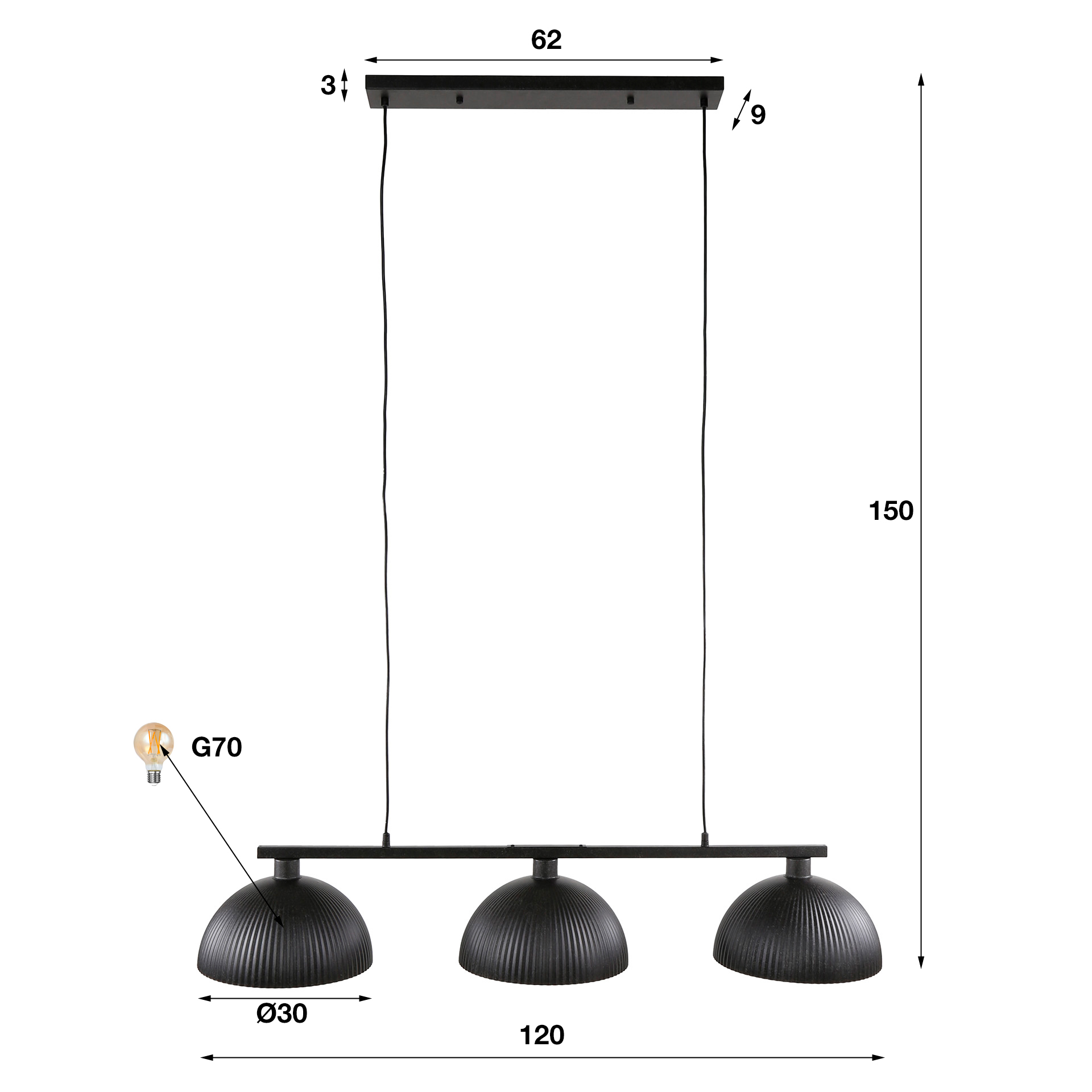 Hanglamp Ripple 3L - Afbeelding 5