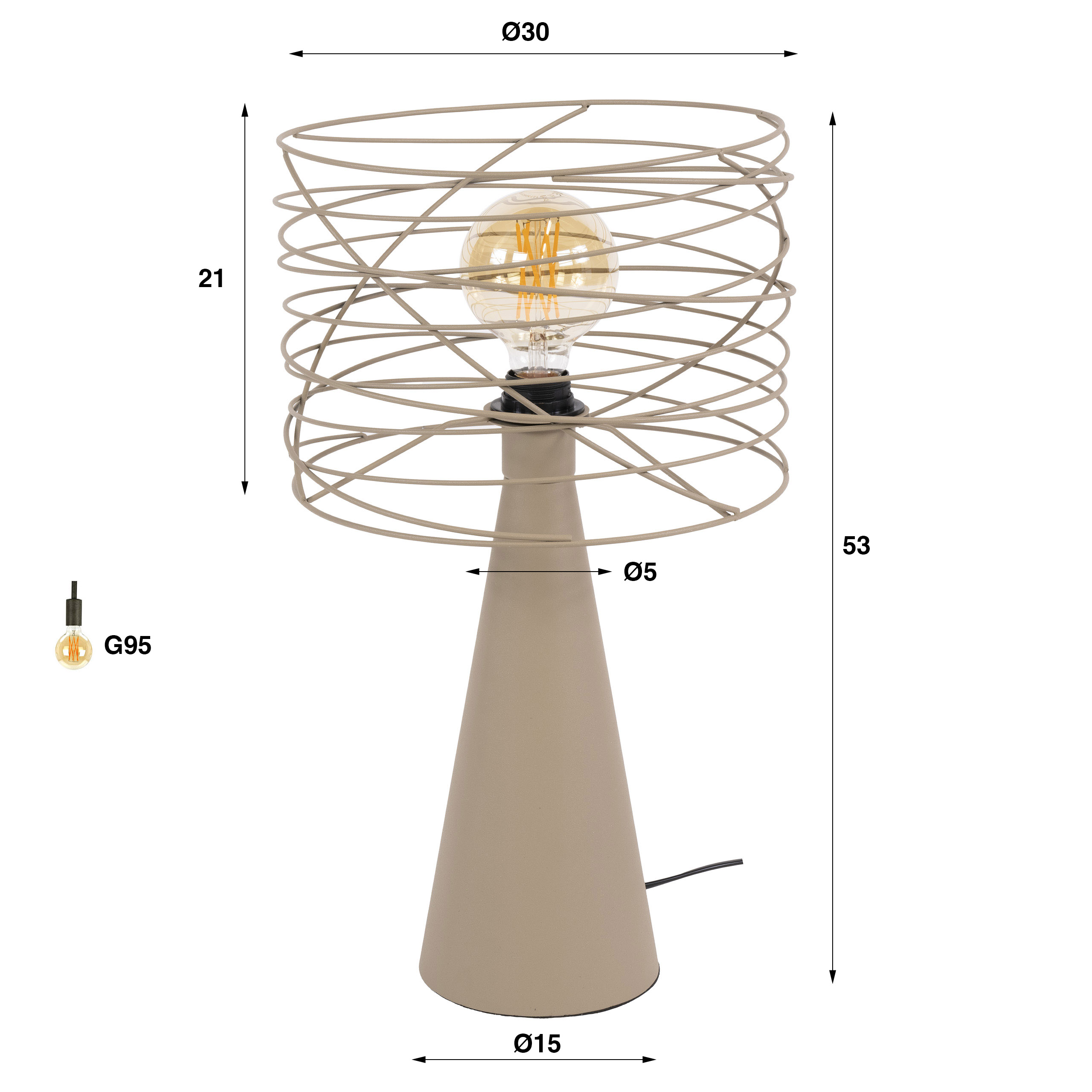 Tafellamp Curl 1L - Afbeelding 4