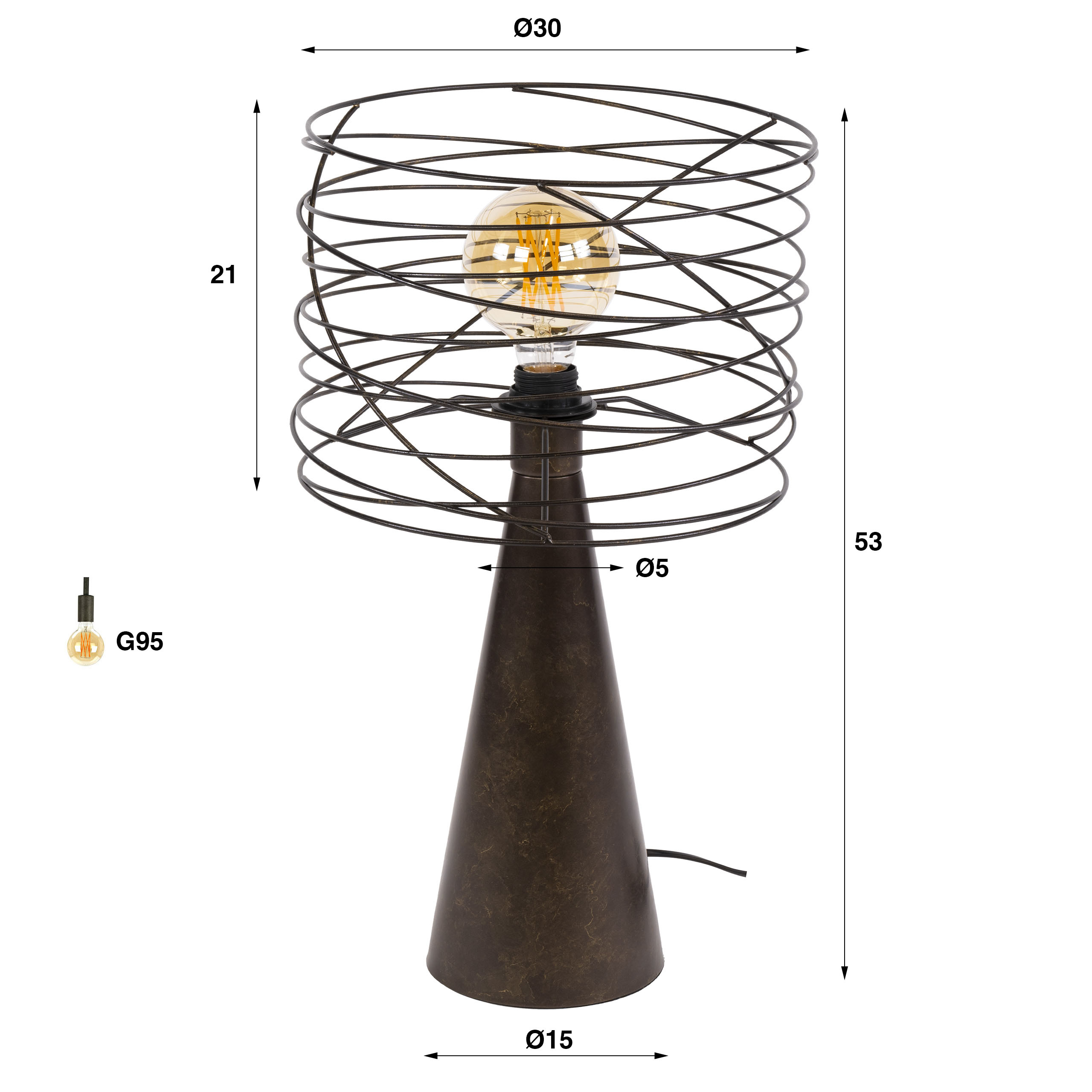 Tafellamp Curl 1L - Afbeelding 8