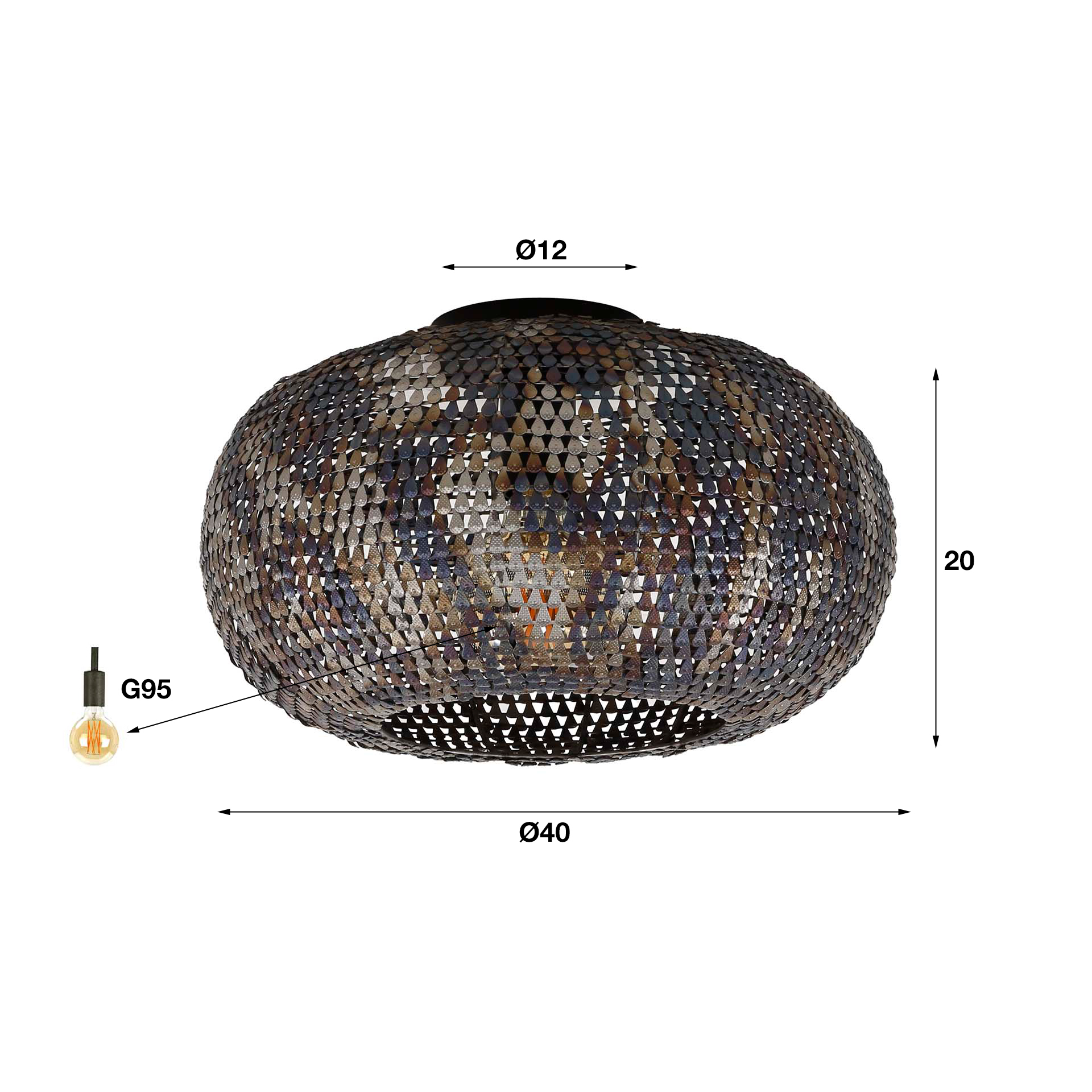 Plafondlamp Armor 1L - Afbeelding 3