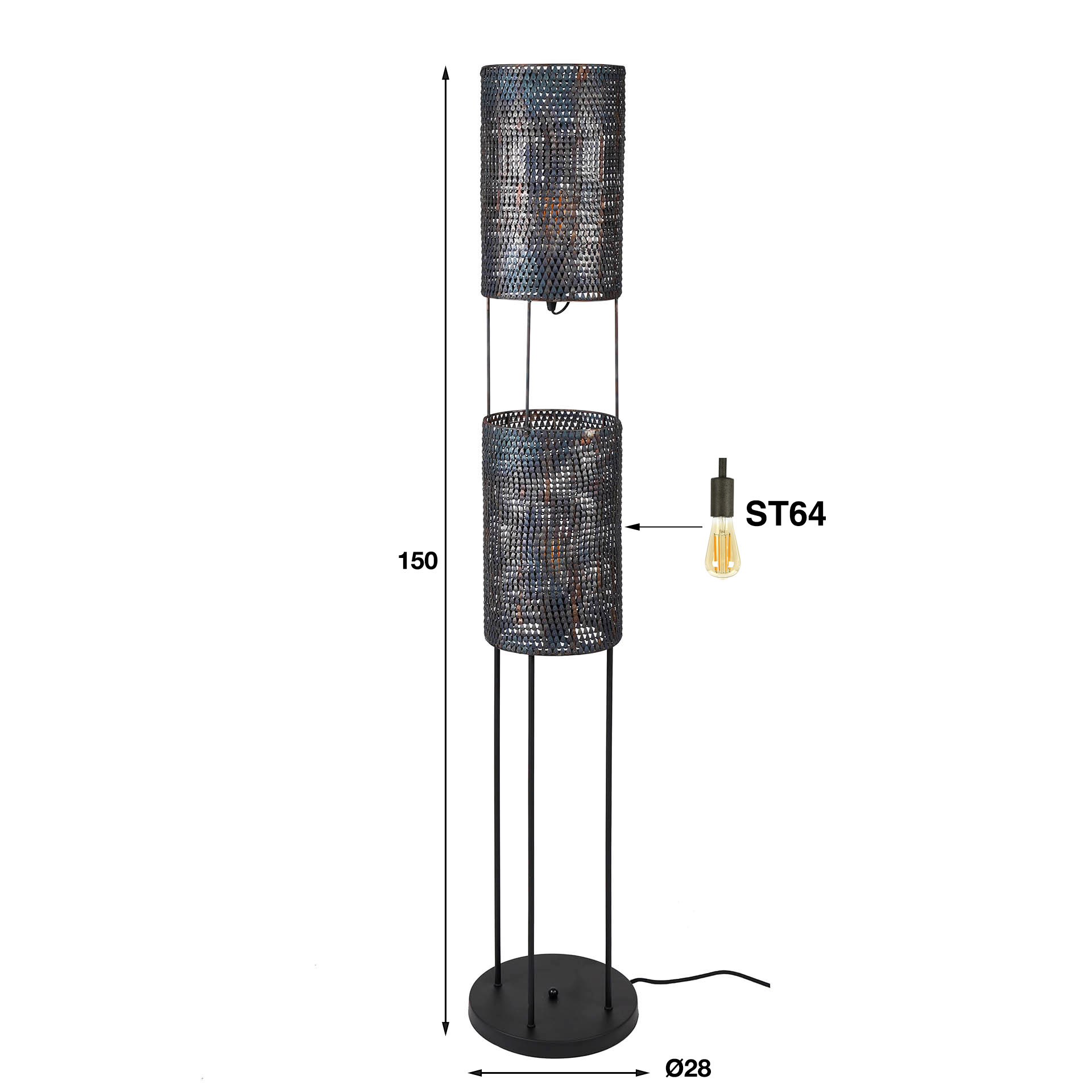 Vloerlamp Armor Tube 2L - Afbeelding 4