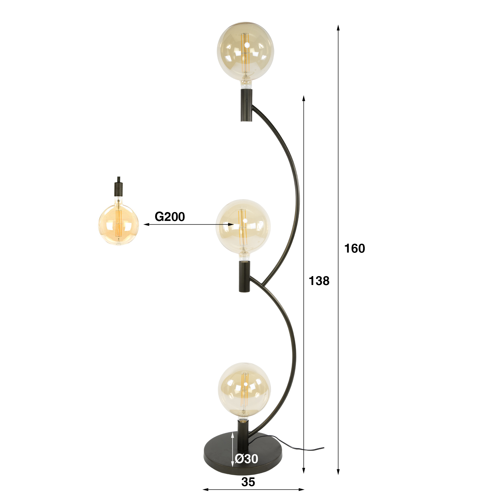 Vloerlamp Arcus 3L - Afbeelding 5