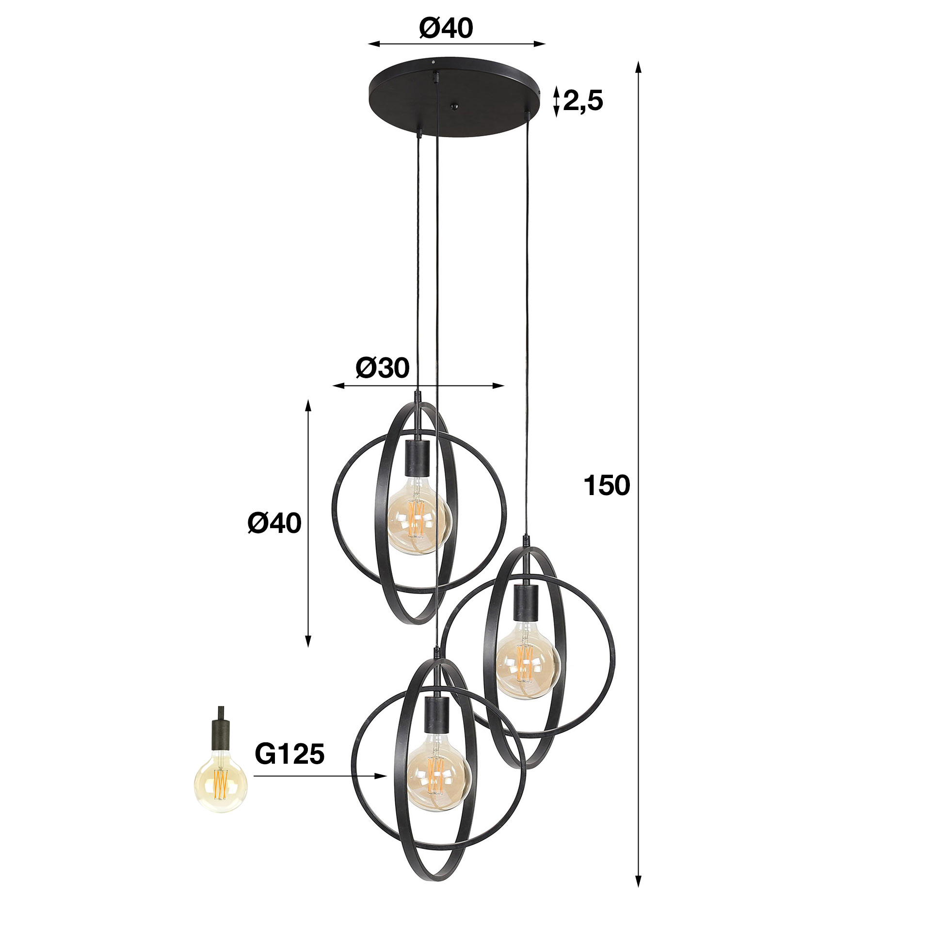Hanglamp Turn Around getrapt 3L - Afbeelding 13