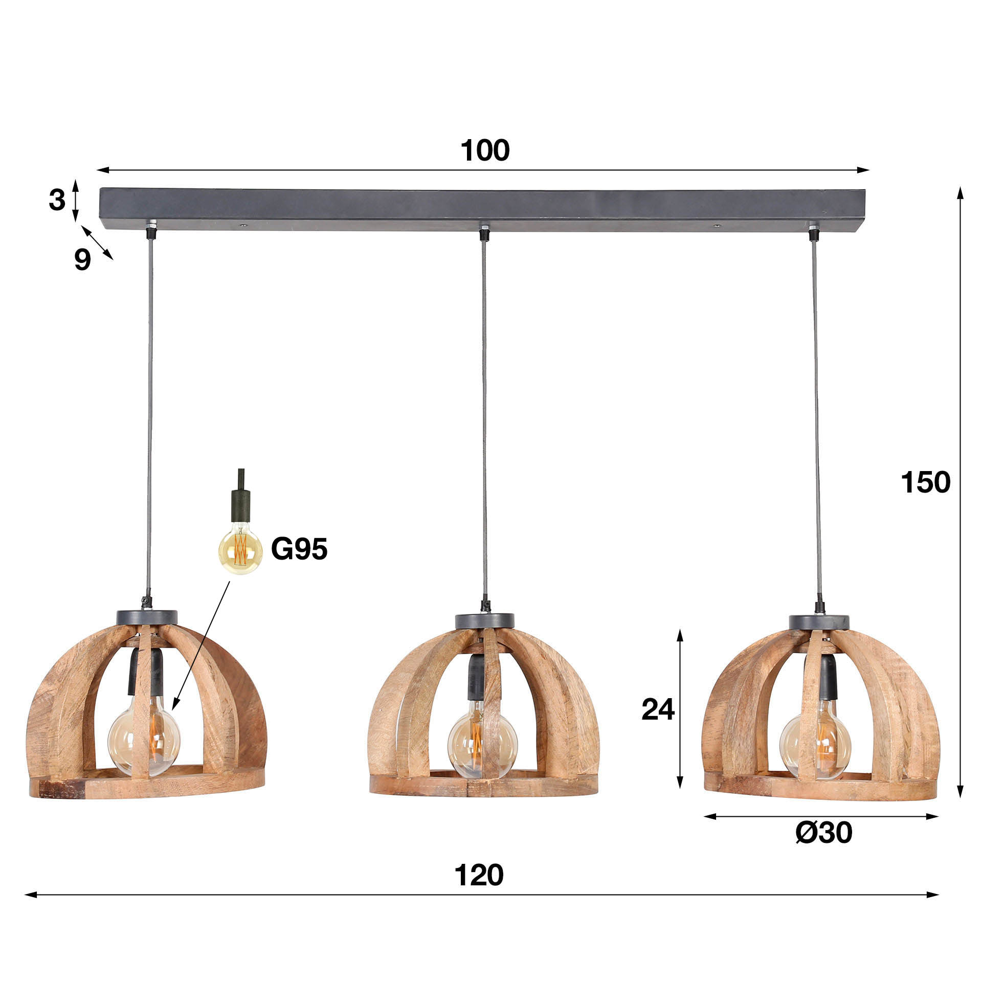 Hanglamp Orba 3L - Afbeelding 4