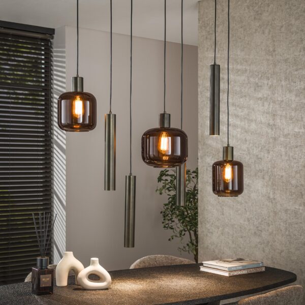 Hanglamp Bronza 4+3L