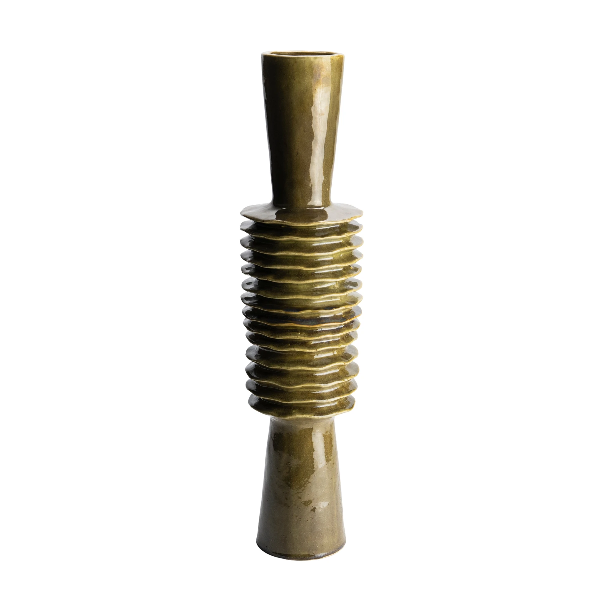 Vaas Platax 15,5x65,5 cm - donkergroen