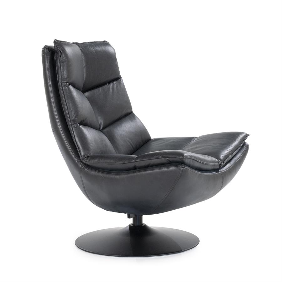 Fauteuil Sven - zwart boho leder - Afbeelding 10