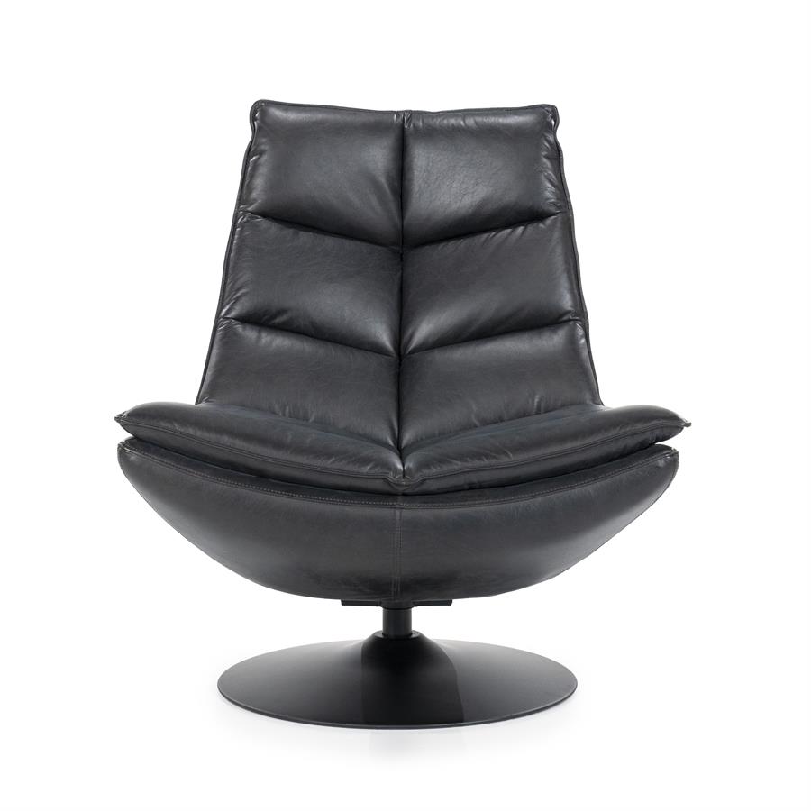 Fauteuil Sven - zwart boho leder - Afbeelding 12