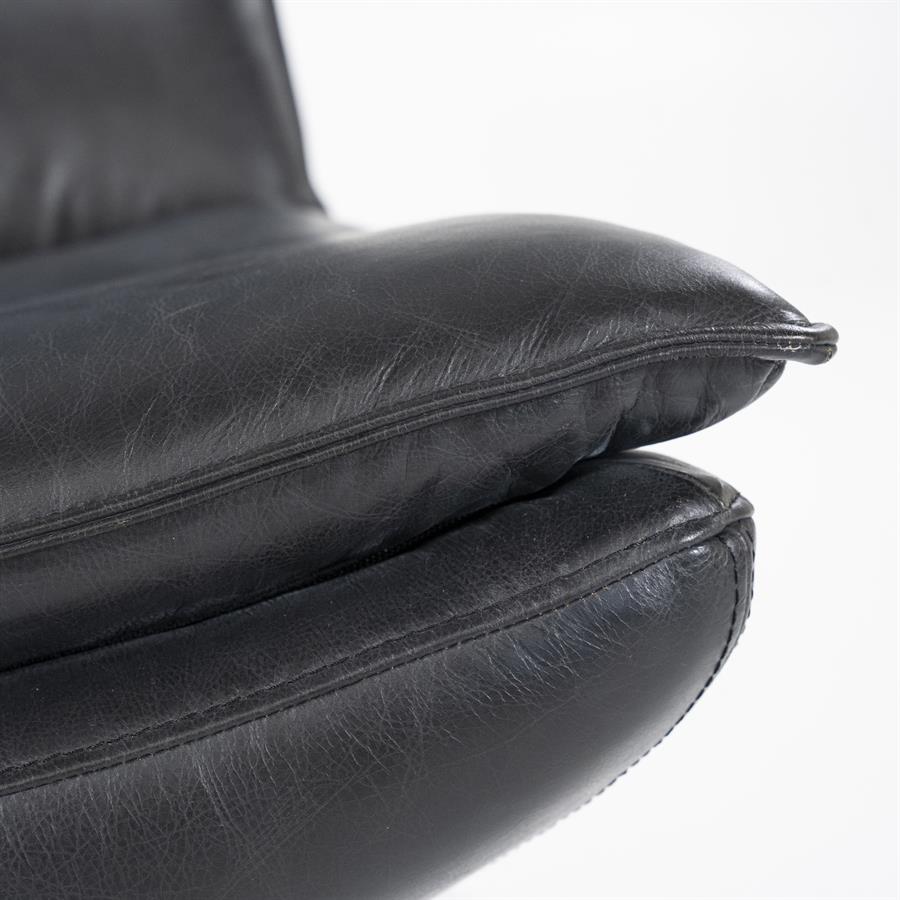 Fauteuil Sven - zwart boho leder - Afbeelding 13