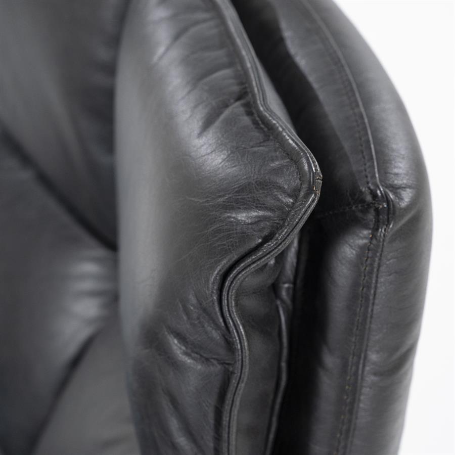 Fauteuil Sven - zwart boho leder - Afbeelding 14