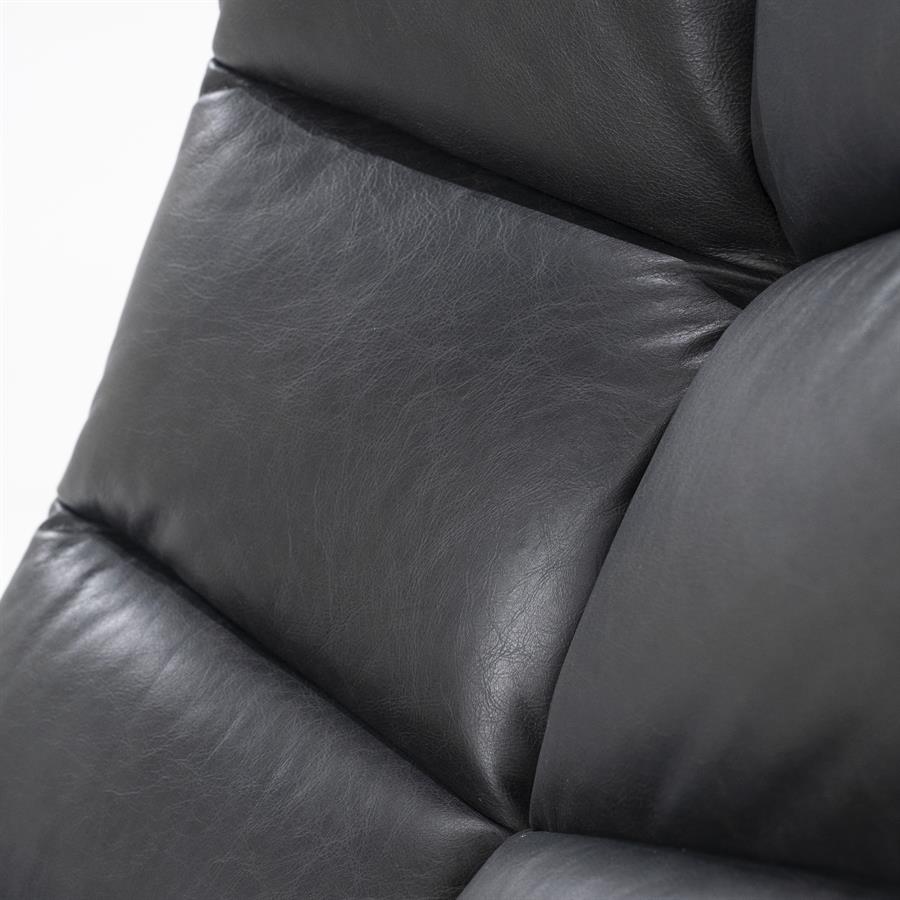 Fauteuil Sven - zwart boho leder - Afbeelding 15