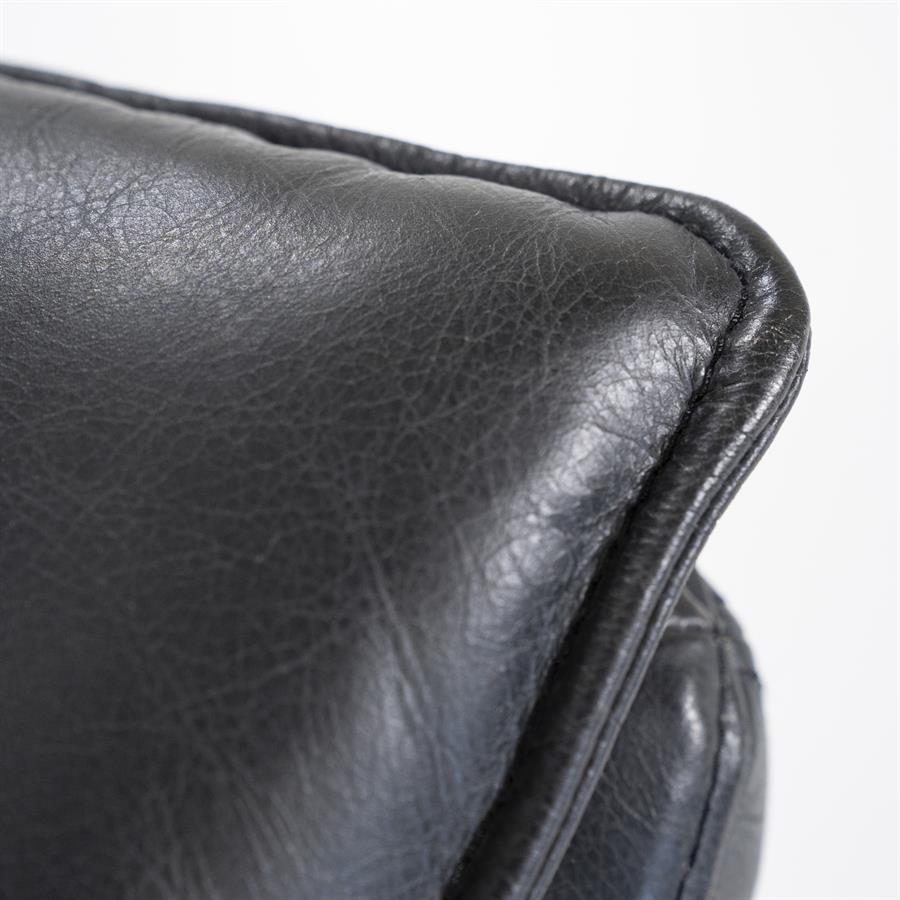 Fauteuil Sven - zwart boho leder - Afbeelding 18