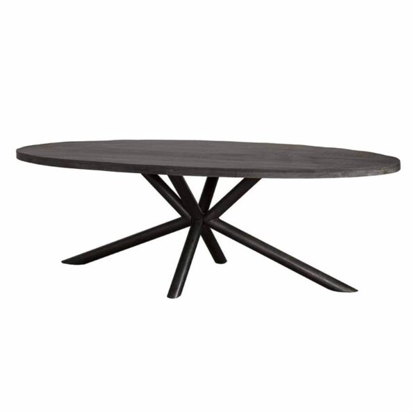 Selva Eetkamertafel zwart ovaal 220 cm